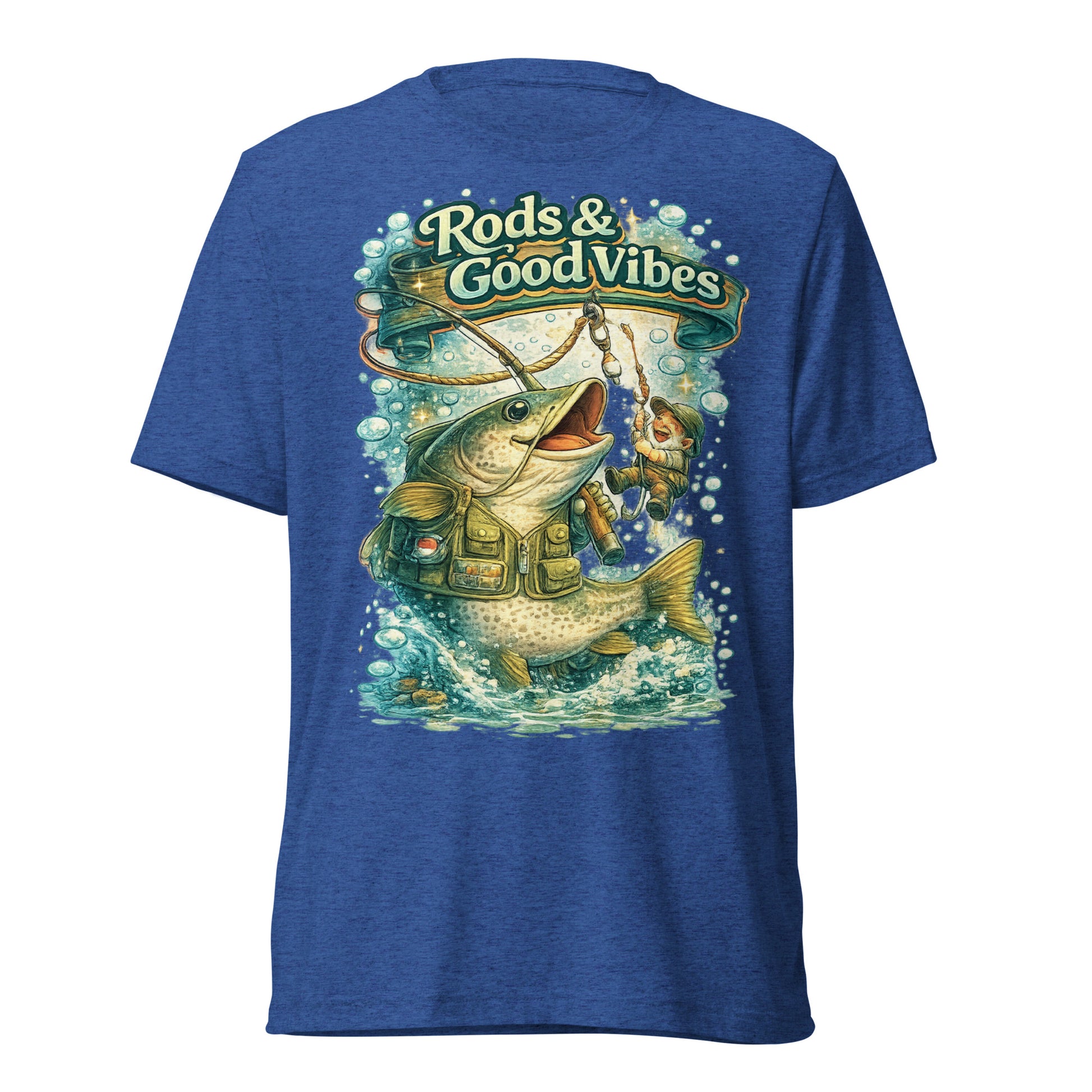 Rods & Good Vibes Fishing T-Shirt | Funny Fishing Lovers Gift by printfluence.net