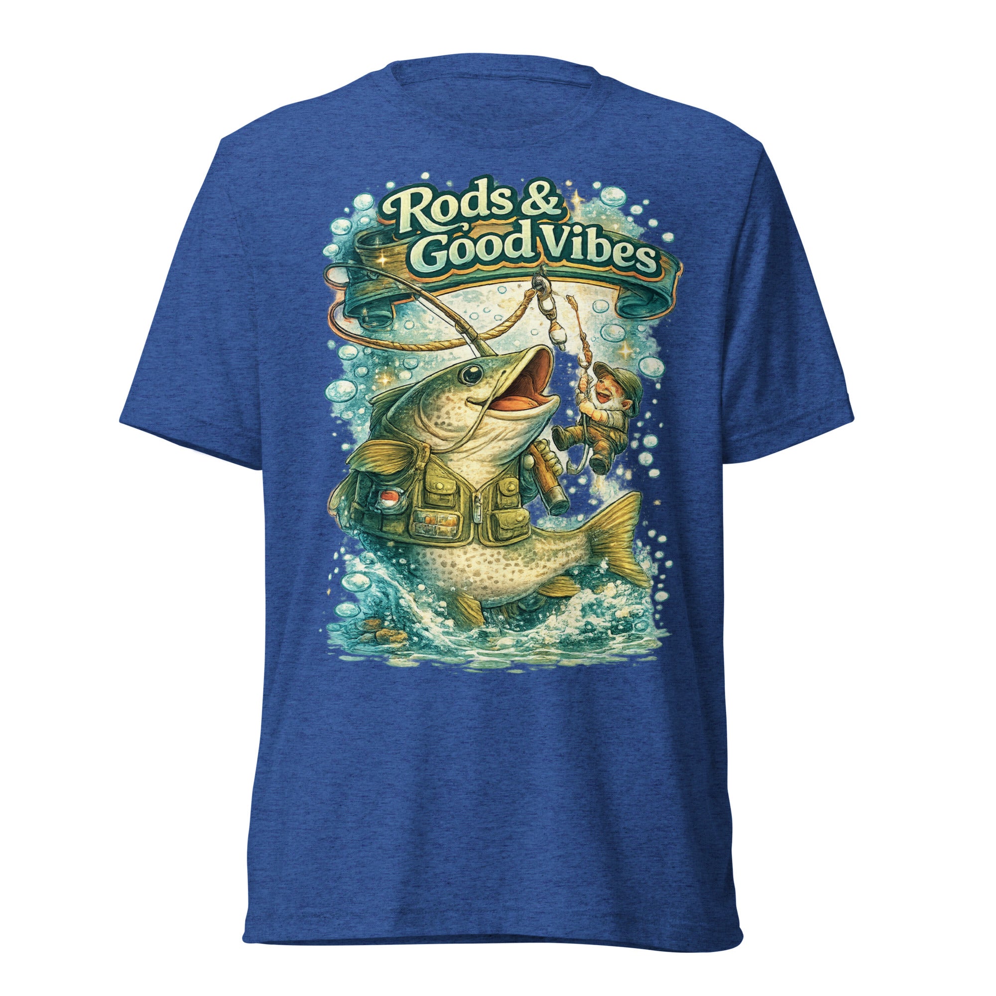 Rods & Good Vibes Fishing T-Shirt | Funny Fishing Lovers Gift by printfluence.net