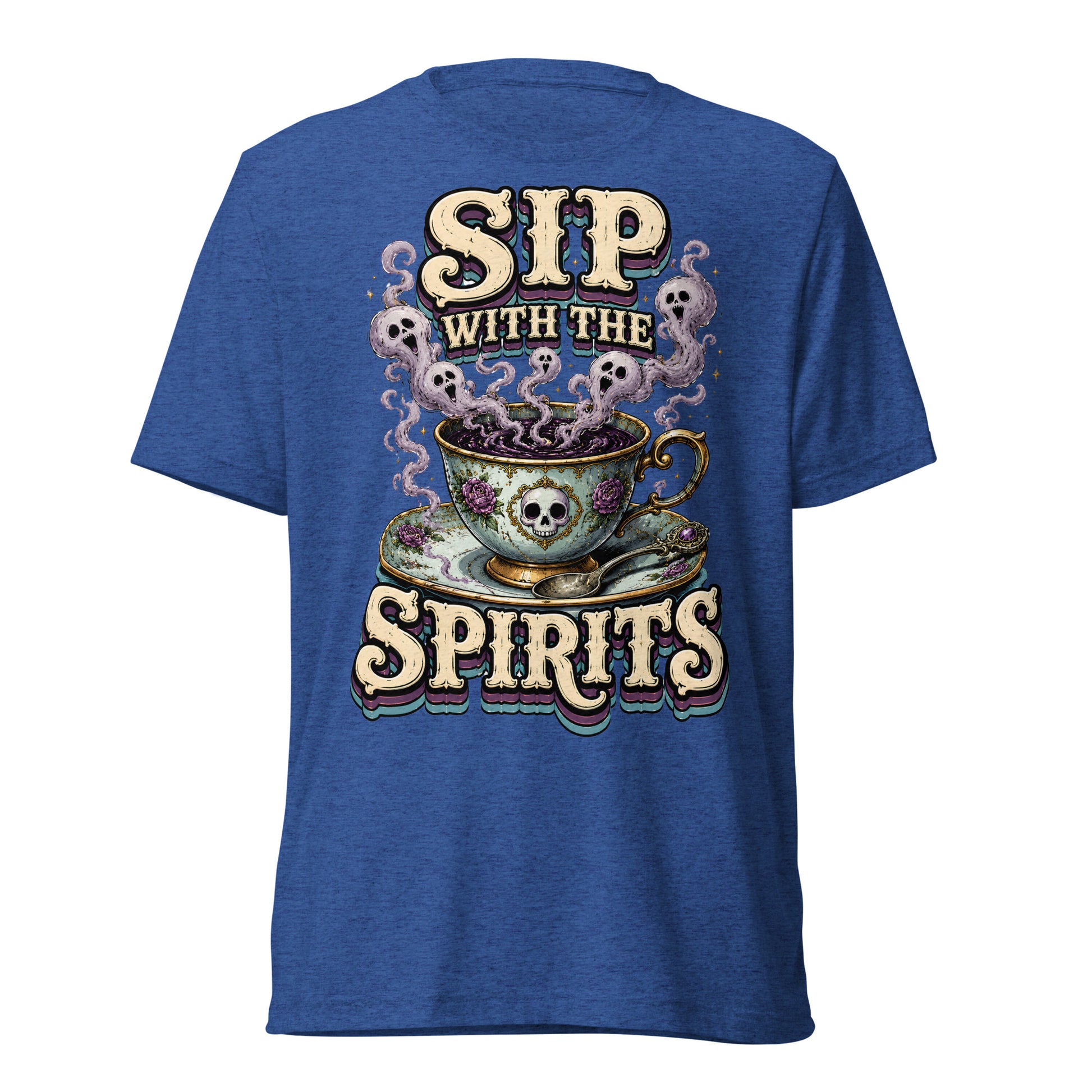 Sip with the Spirits T-Shirt - Gothic Horror & Mystery Tee by printfluence.net