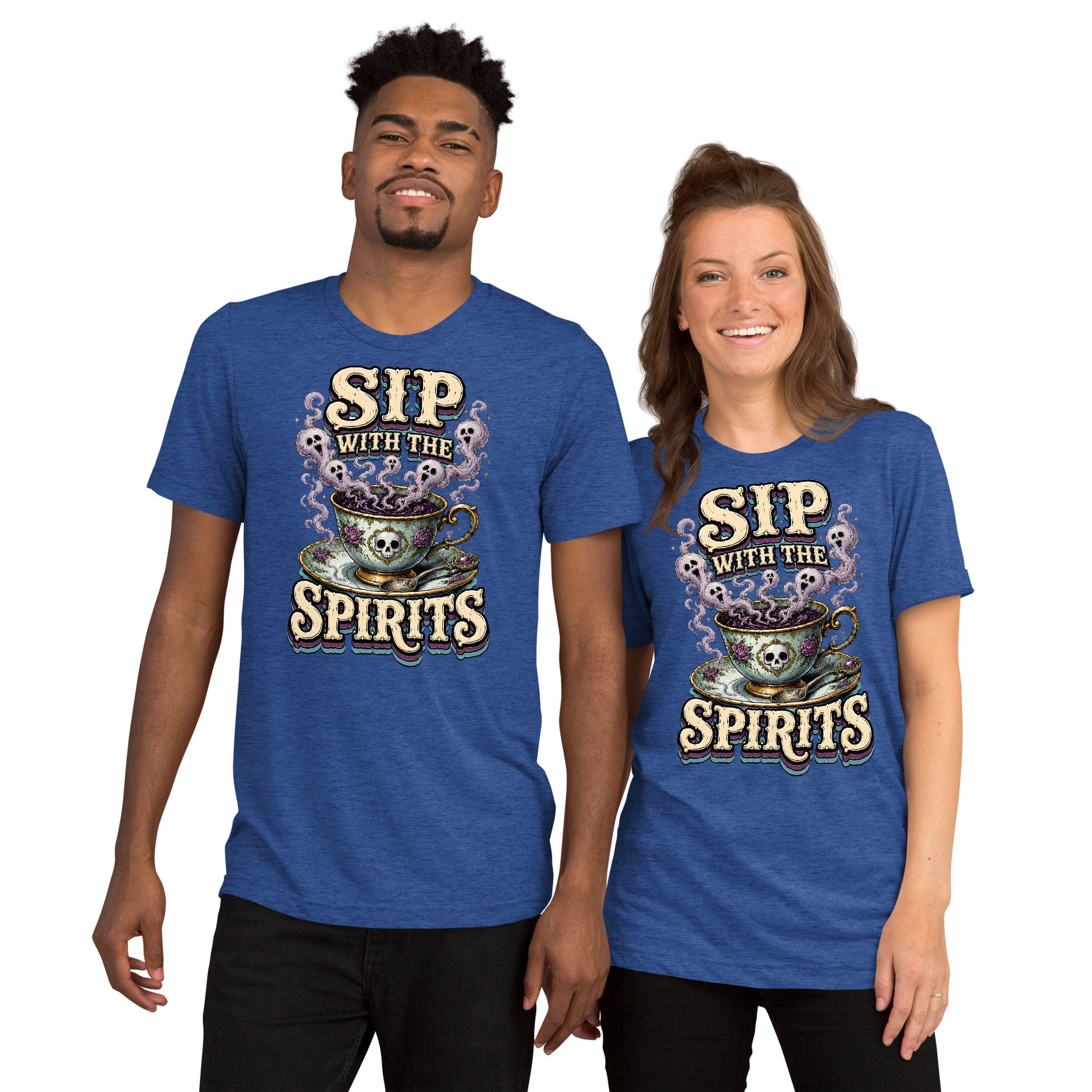 Sip with the Spirits T-Shirt - Gothic Horror & Mystery Tee by printfluence.net