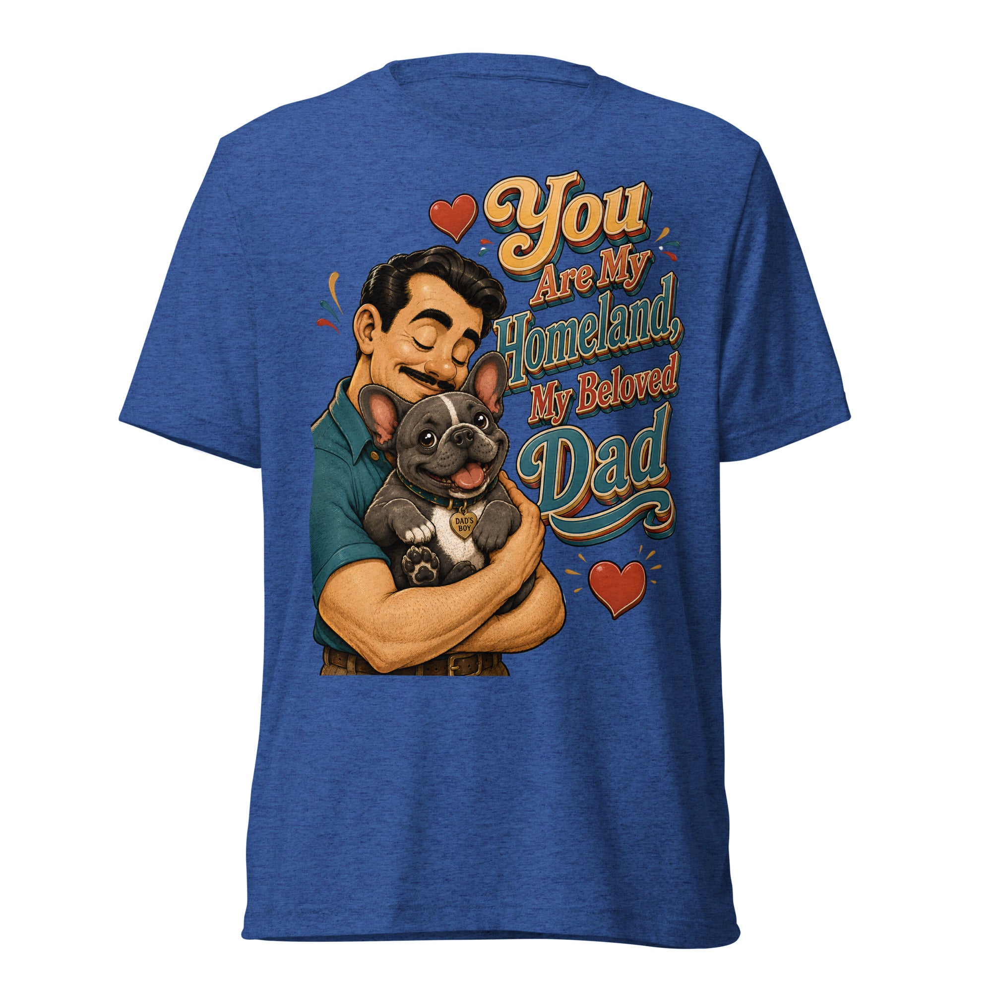 French Bulldog Dad Homeland Retro T-Shirt by printfluence.net