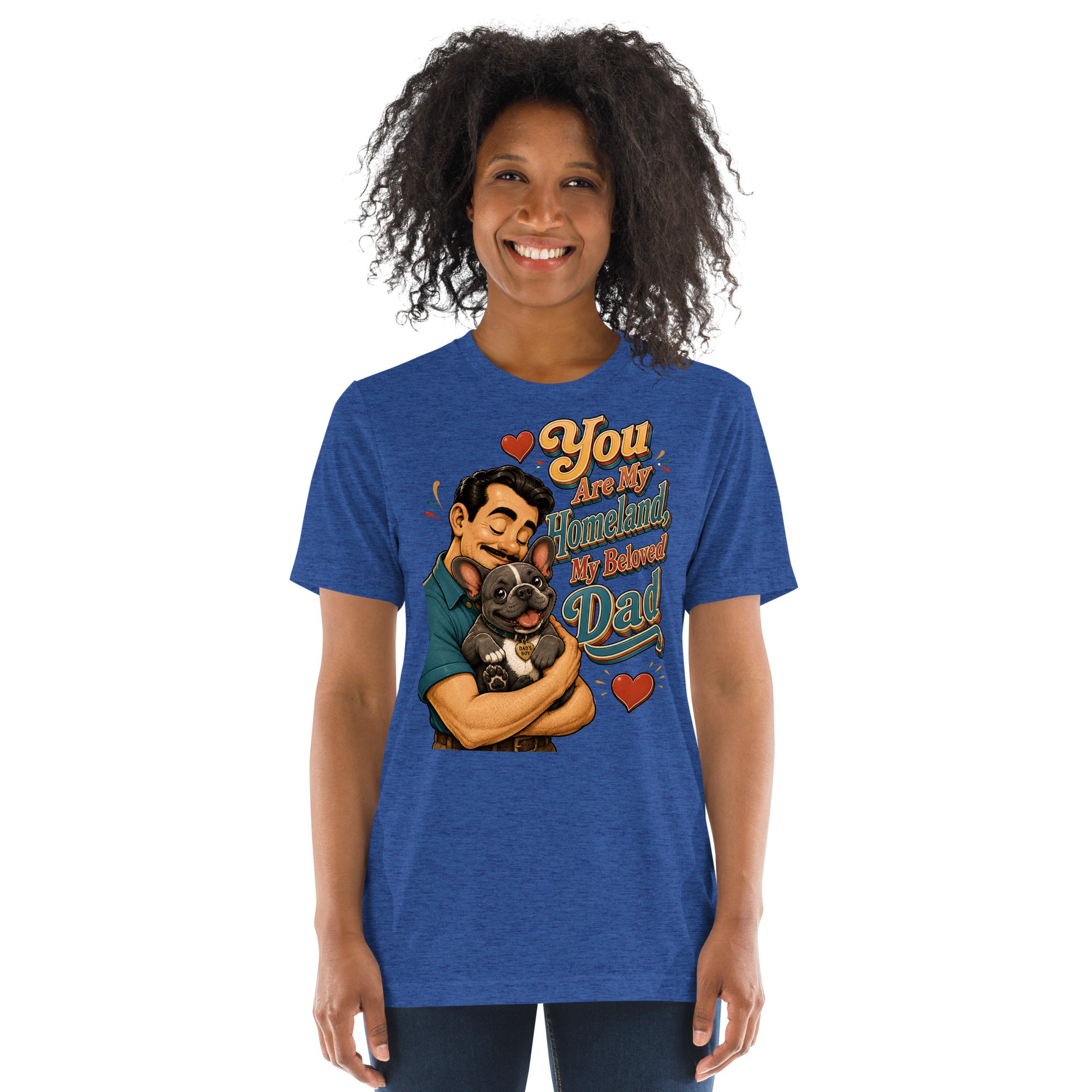 French Bulldog Dad Homeland Retro T-Shirt by printfluence.net