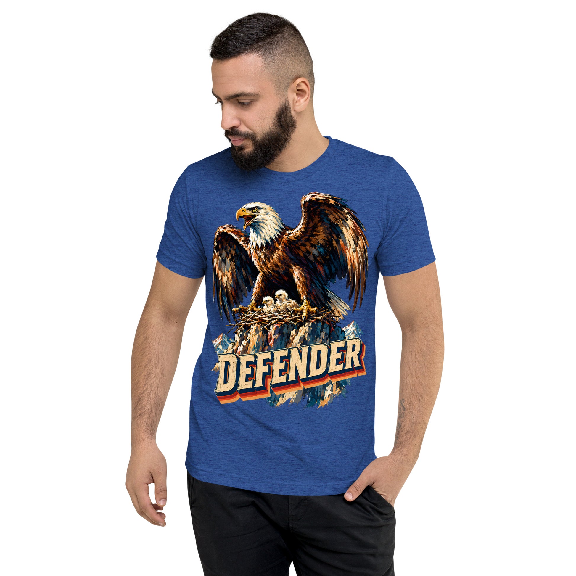 Eagle Lovers Defender Nest Vintage Short Sleeve Tee T-6 by printfluence.net