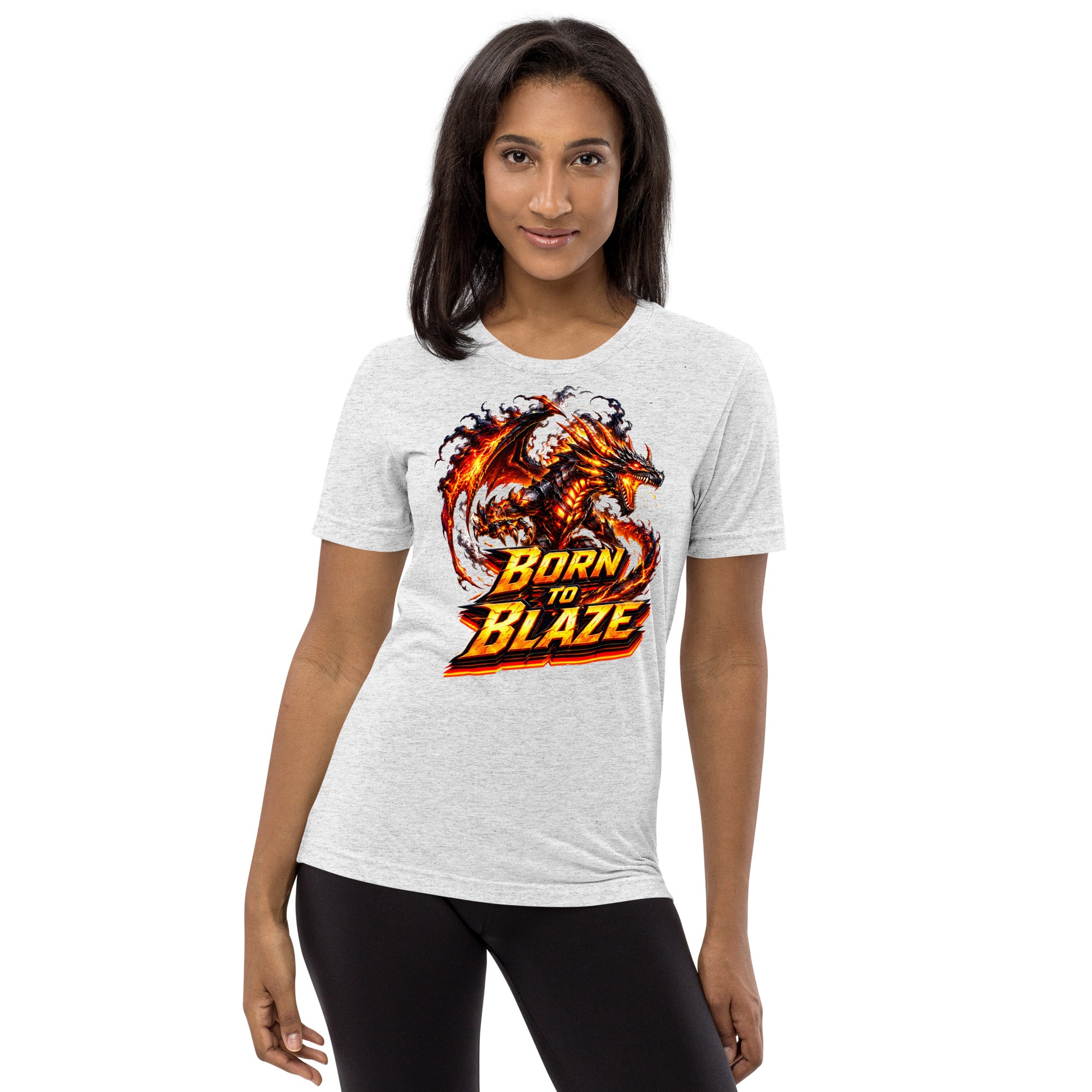 Short sleeve t-shirt - Volcanic Lava Dragon - Born to Blaze Premium Graphic Design by printfluence.net