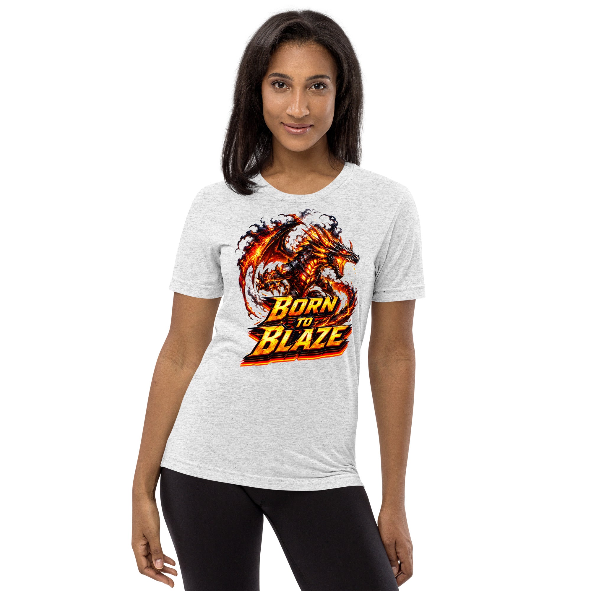 Short sleeve t-shirt - Volcanic Lava Dragon - Born to Blaze Premium Graphic Design by printfluence.net