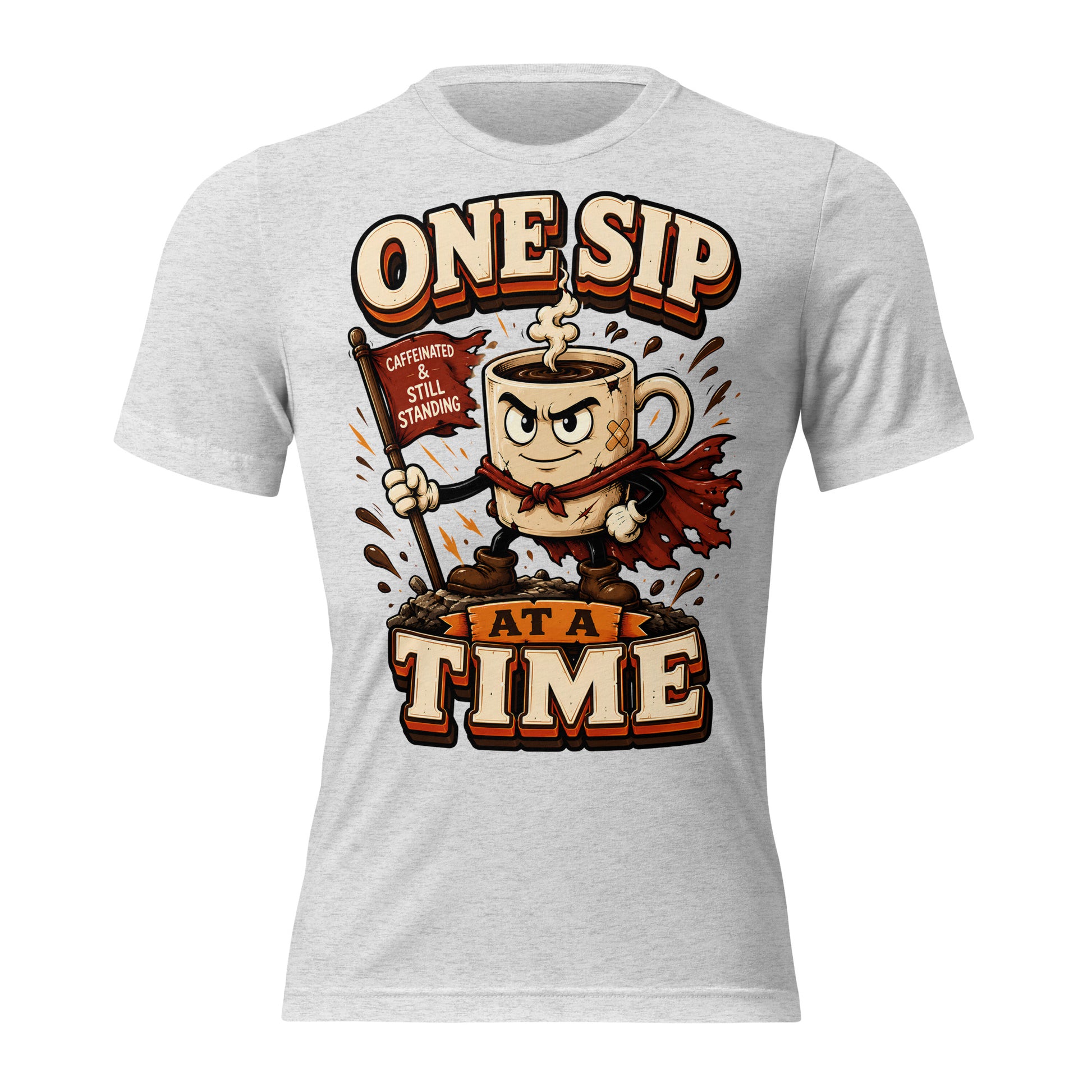Coffee Lovers Short Sleeve Tee - One Sip At A Time! by printfluence.net