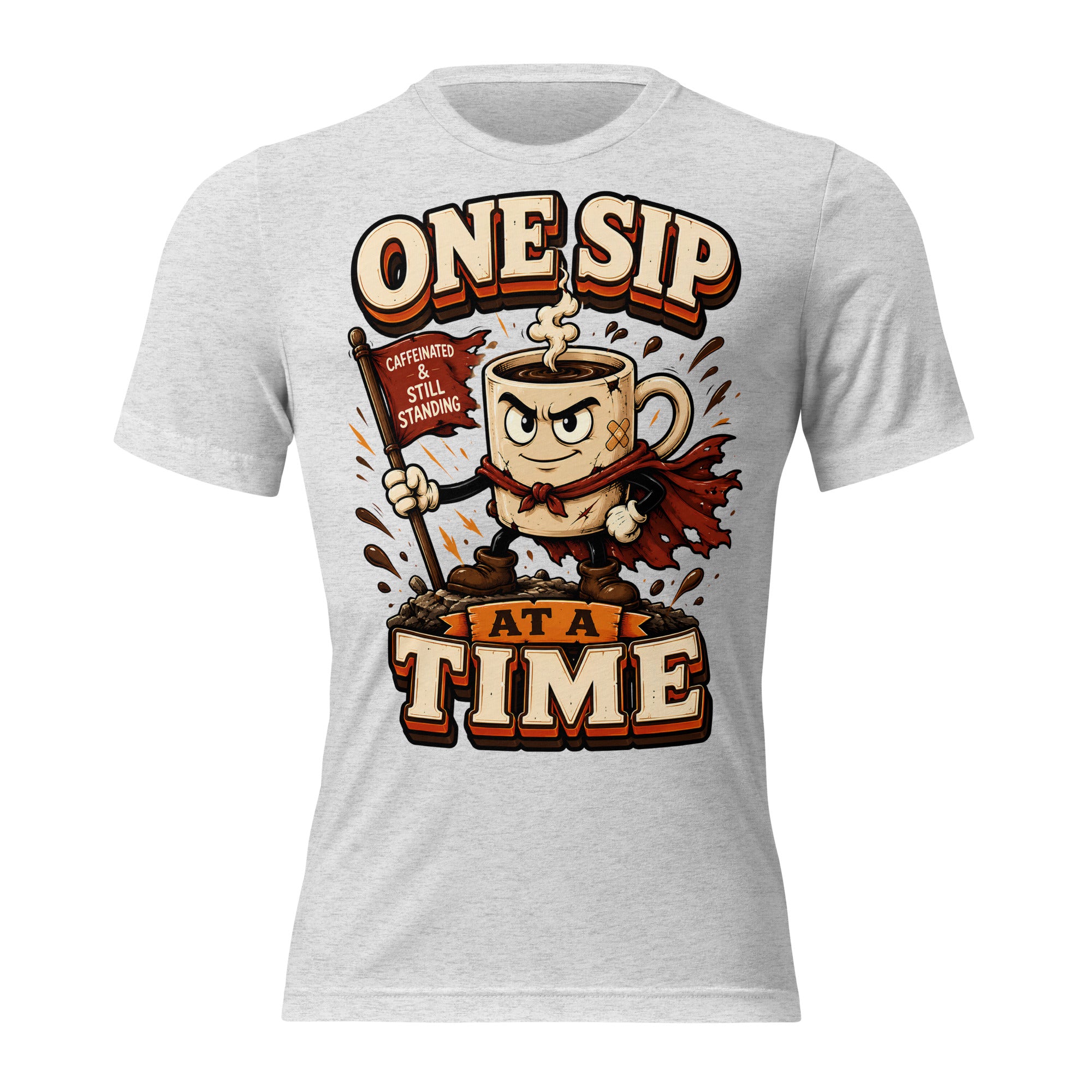 Coffee Lovers Short Sleeve Tee - One Sip At A Time! by printfluence.net