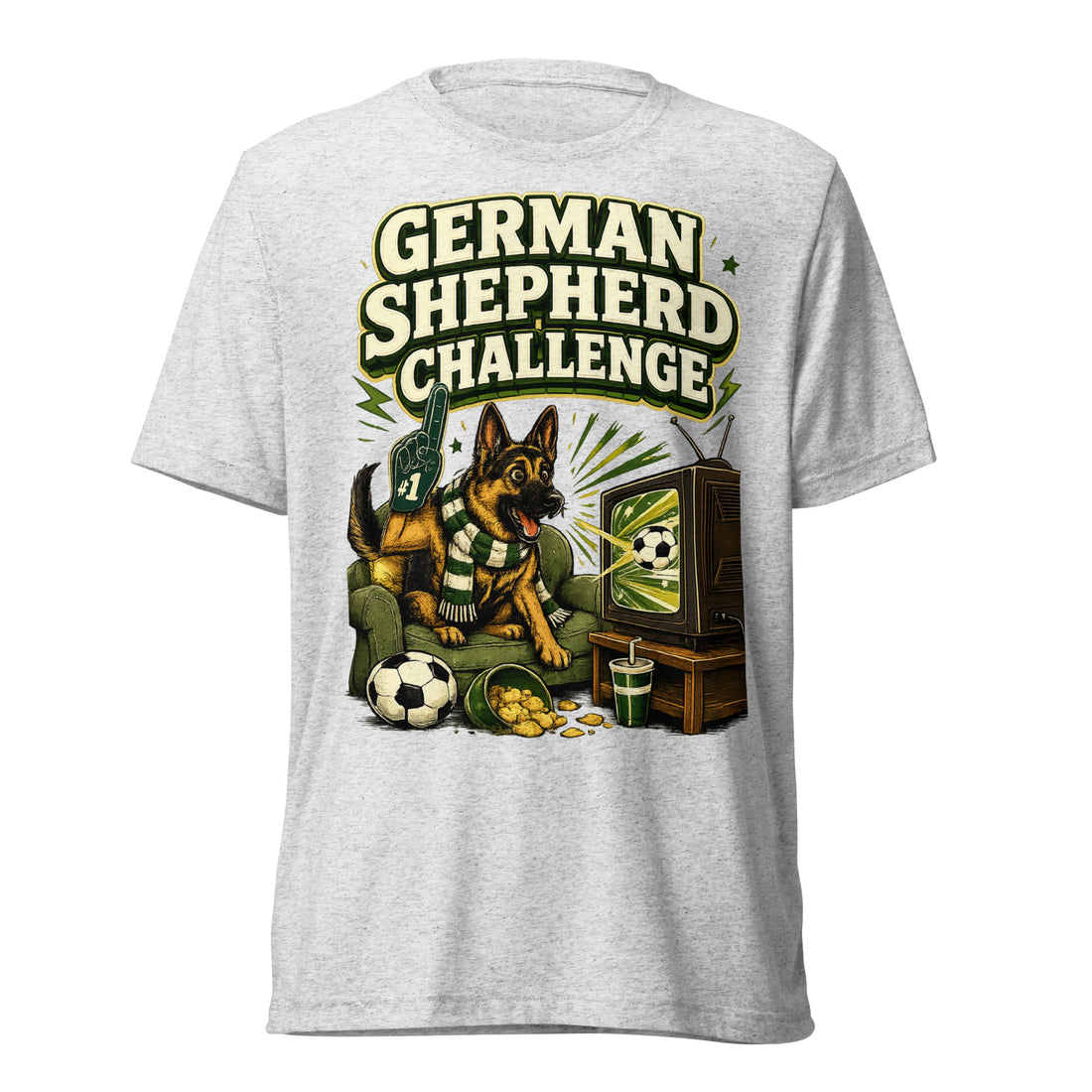 German Shepherd Challenge Game Day Short Sleeve T-Shirt by printfluence.net