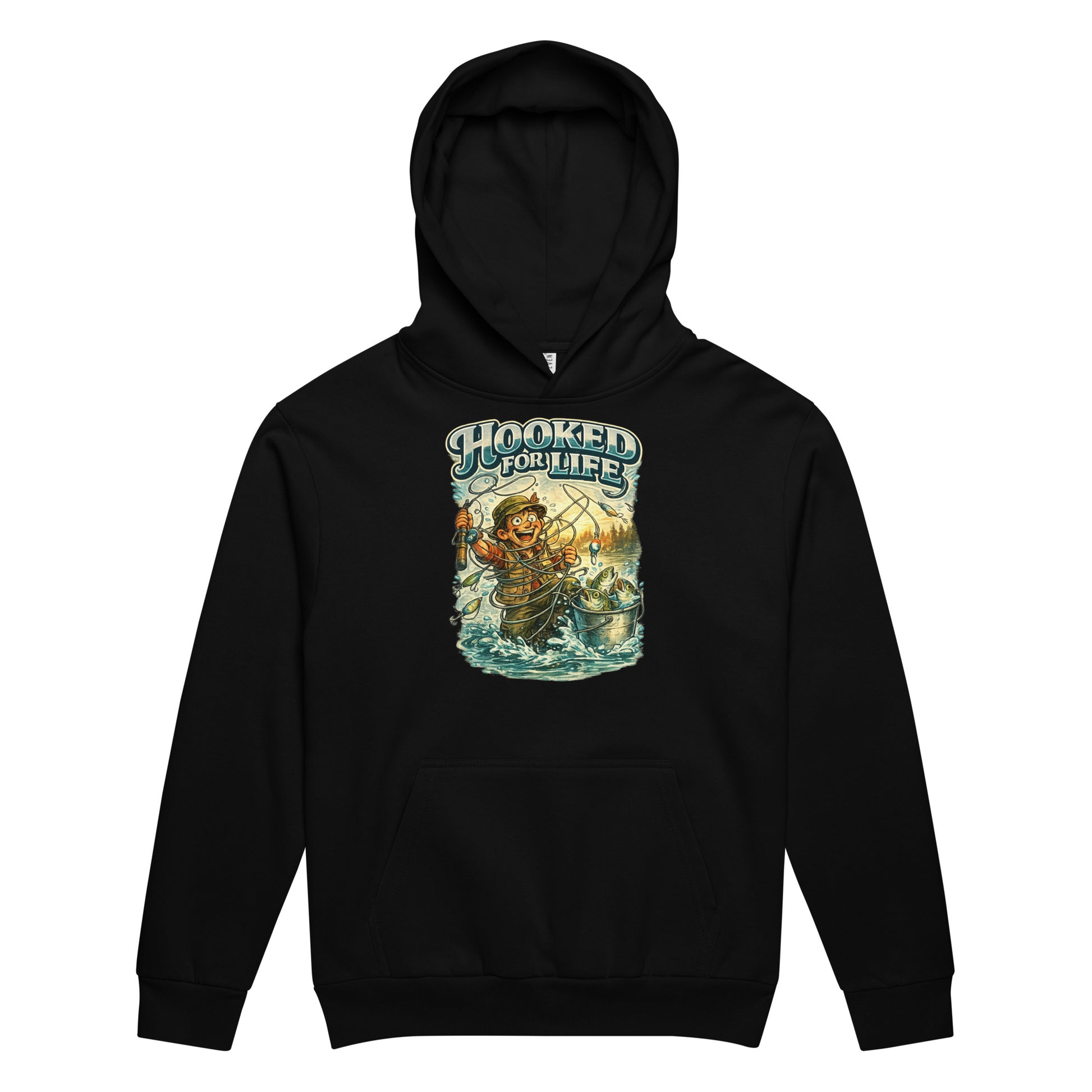 Hooked For Life Urban Fishing Hoodie | Fishing Lovers Gift by printfluence.net