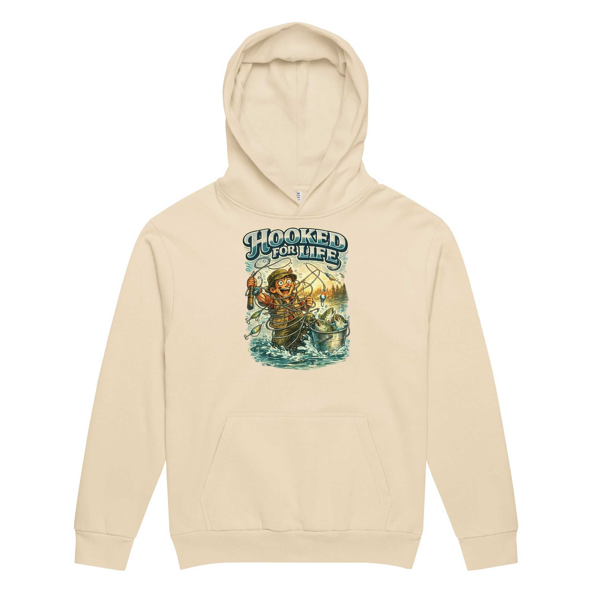 Hooked For Life Urban Fishing Hoodie | Fishing Lovers Gift by printfluence.net