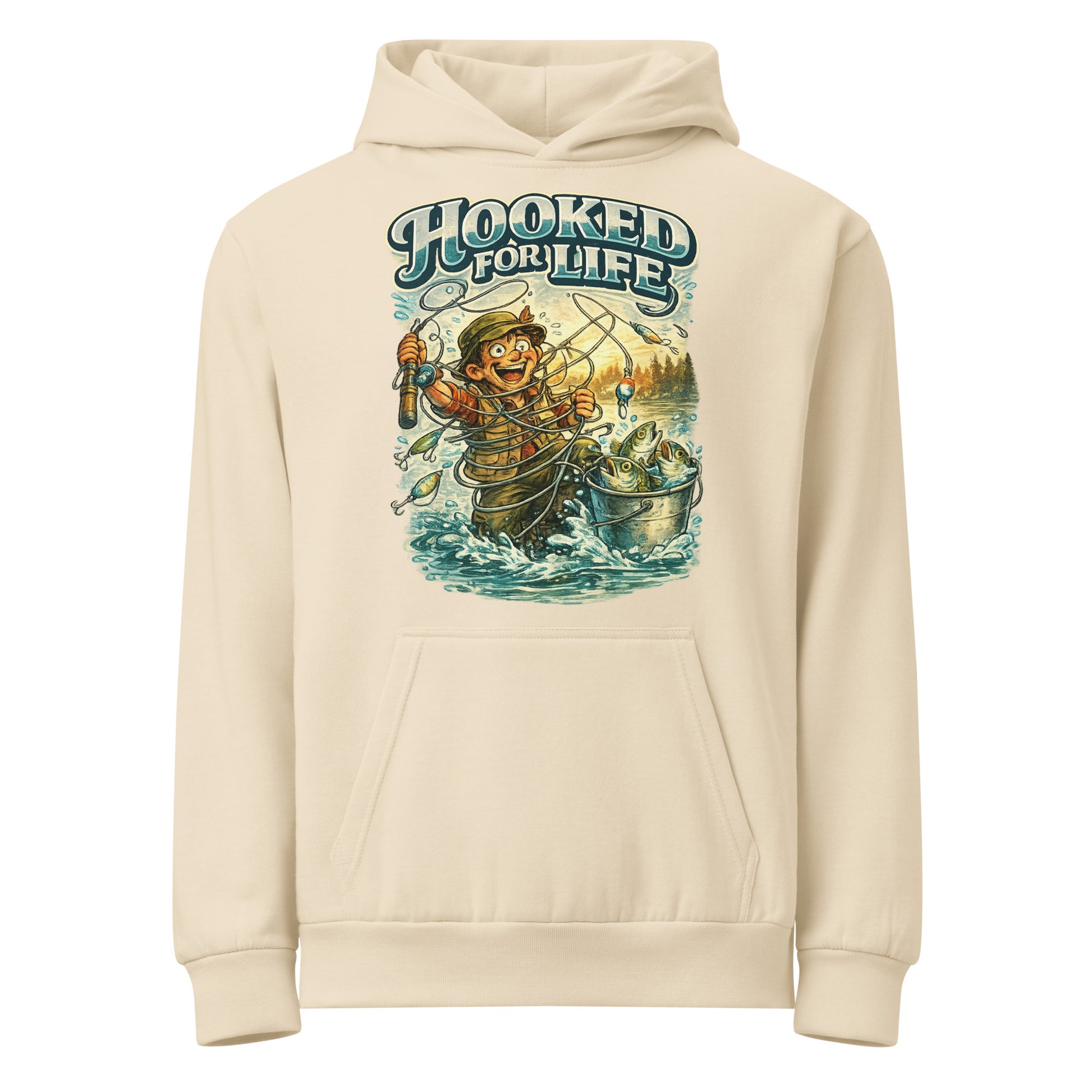 Hooked For Life Urban Fishing Hoodie | Fishing Lovers Gift by printfluence.net