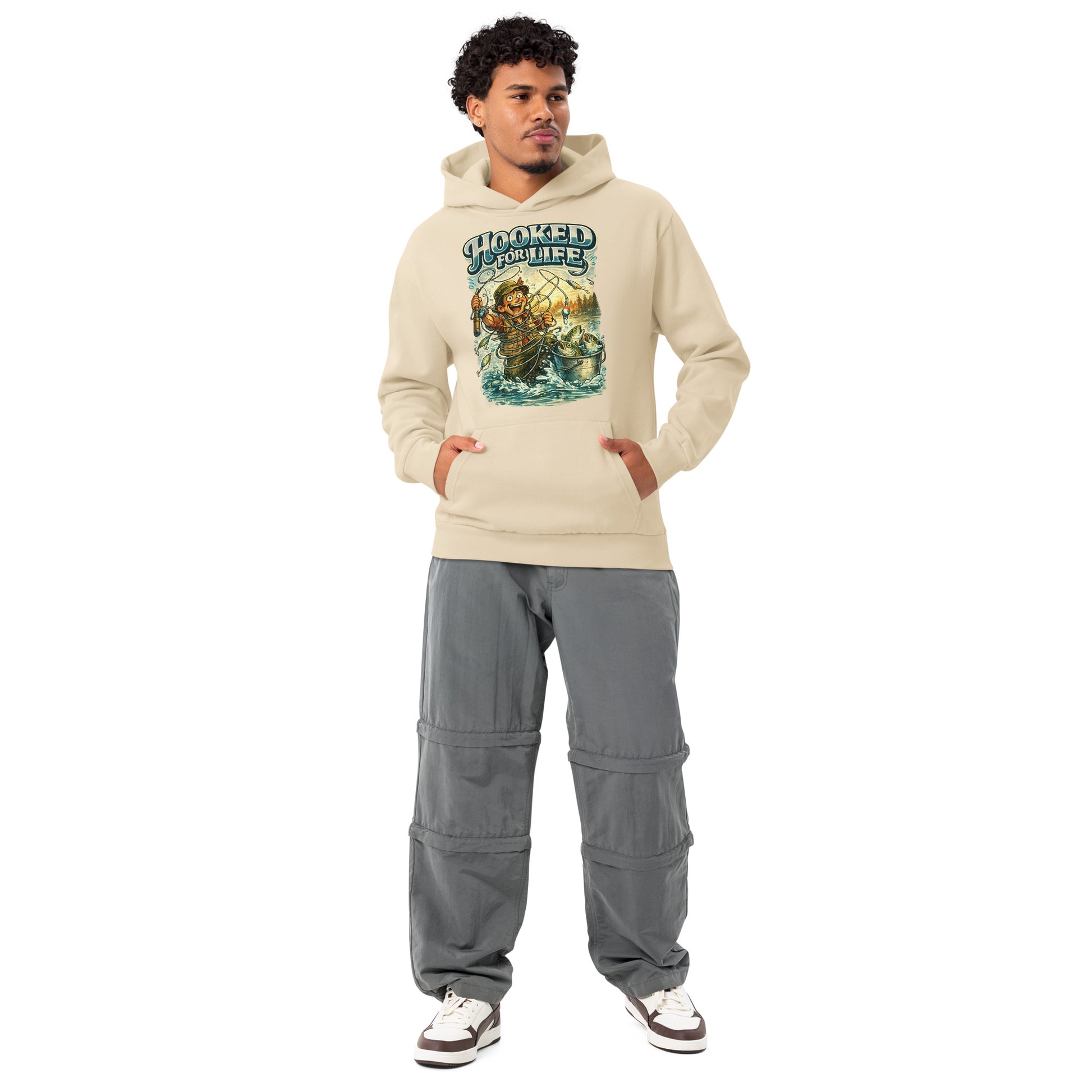 Hooked For Life Urban Fishing Hoodie | Fishing Lovers Gift by printfluence.net