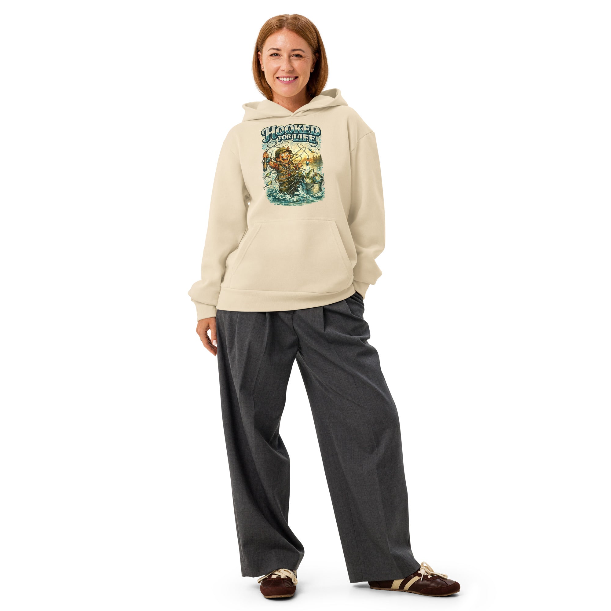 Hooked For Life Urban Fishing Hoodie | Fishing Lovers Gift by printfluence.net