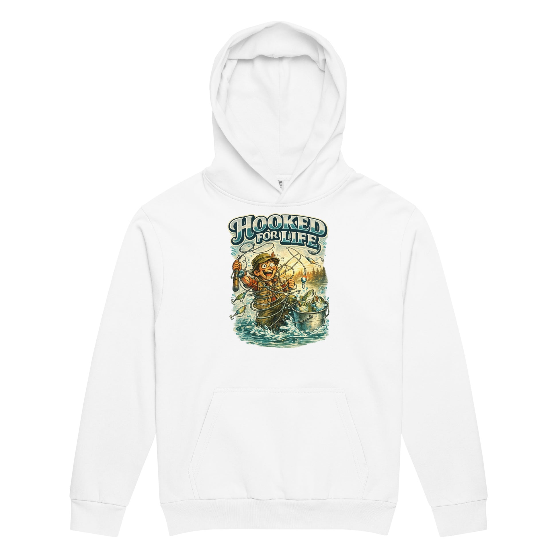 Hooked For Life Urban Fishing Hoodie | Fishing Lovers Gift by printfluence.net