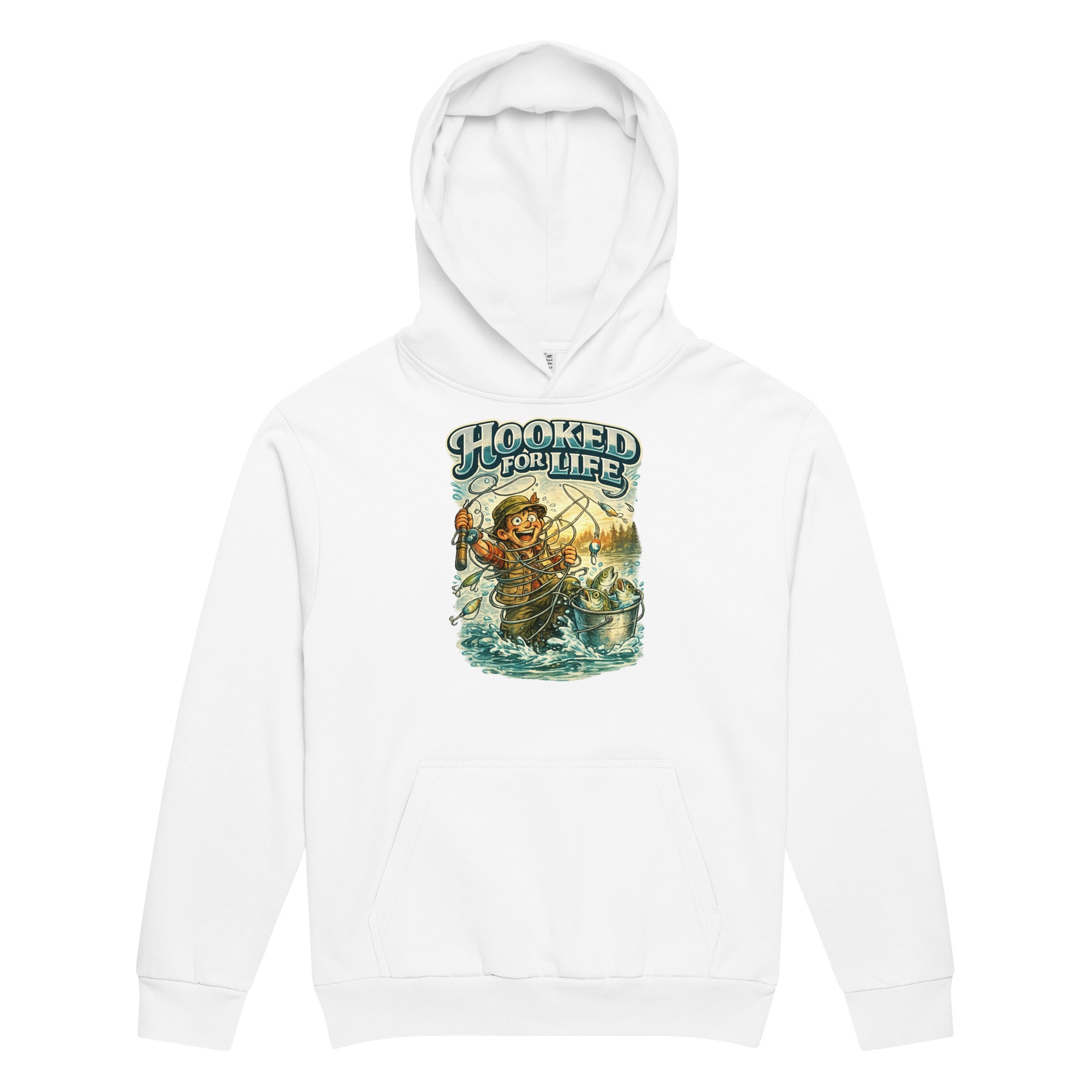 Hooked For Life Urban Fishing Hoodie | Fishing Lovers Gift by printfluence.net