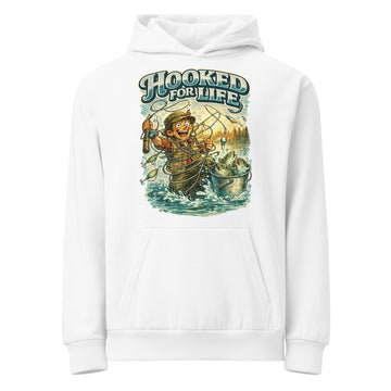 Hooked For Life Urban Fishing Hoodie | Fishing Lovers Gift by printfluence.net