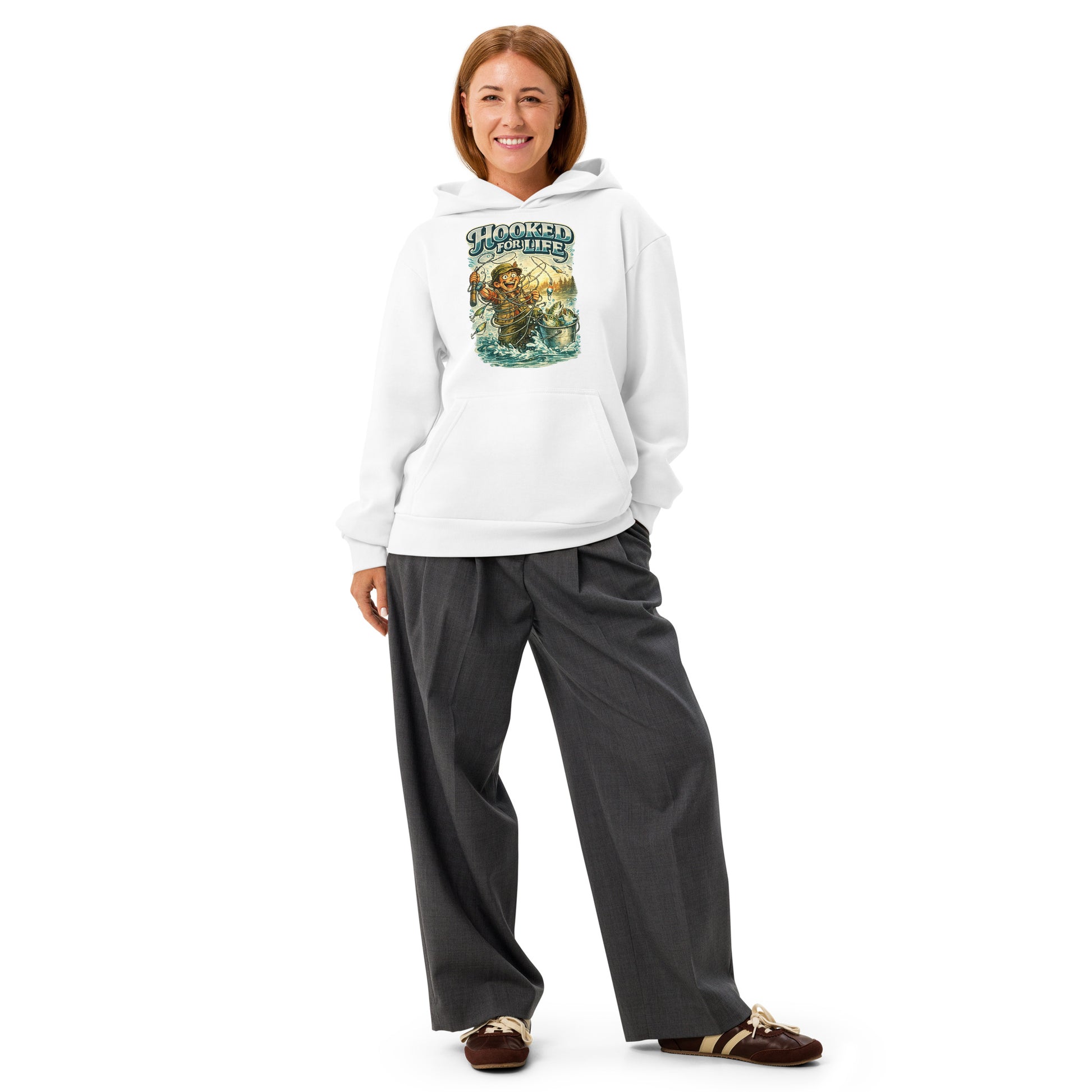 Hooked For Life Urban Fishing Hoodie | Fishing Lovers Gift by printfluence.net