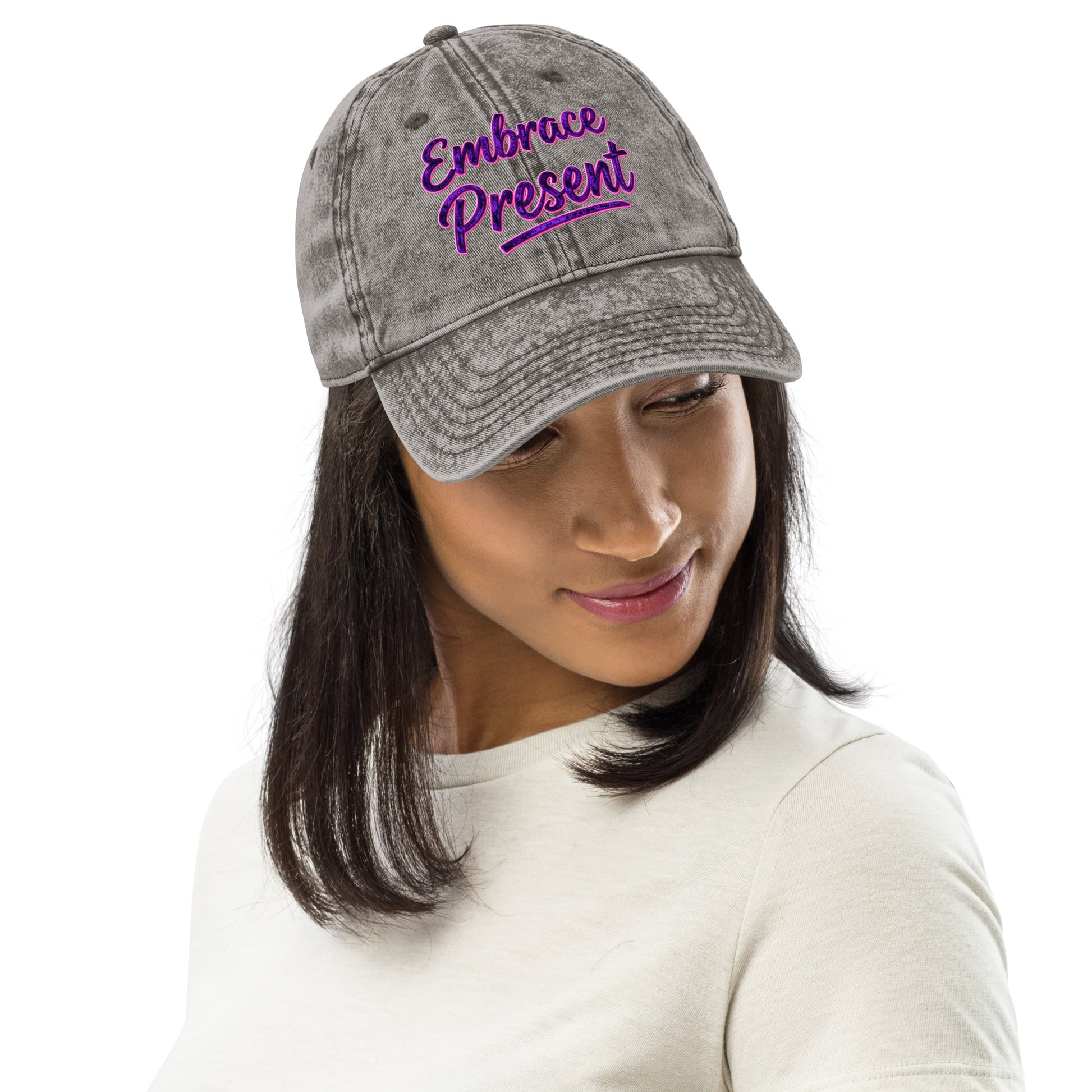Vintage Cotton Twill Cap - Trusted Embrace Present Cap – Premium Vintage Discovery by printfluence.net