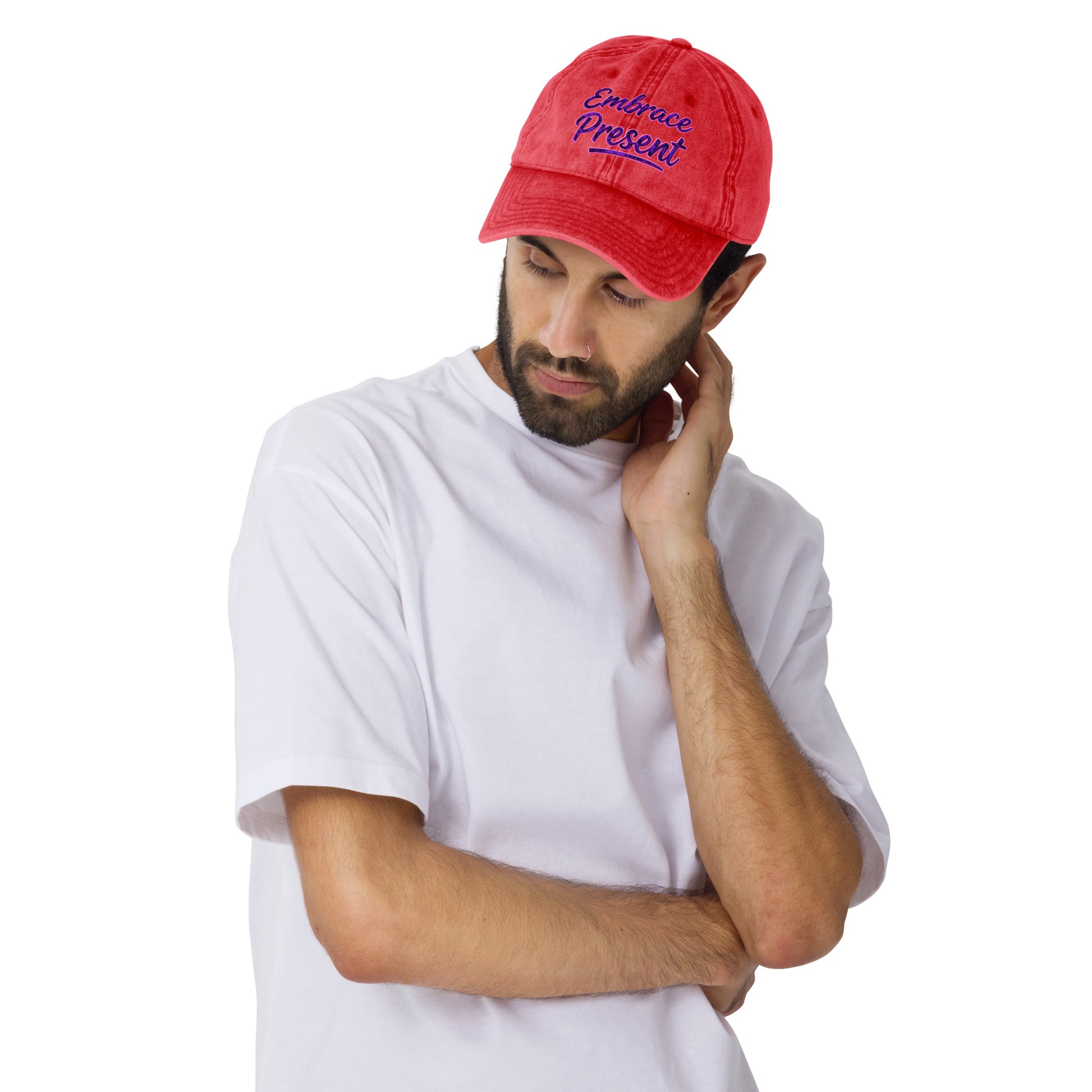 Vintage Cotton Twill Cap - Trusted Embrace Present Cap – Premium Vintage Discovery by printfluence.net