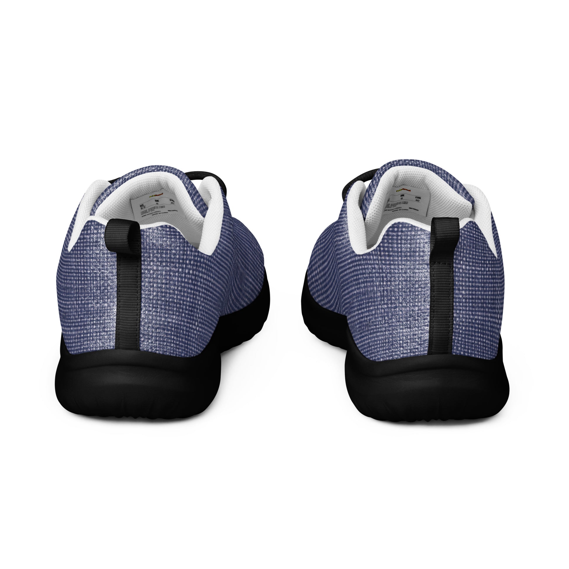 Women’s athletic shoes - Indigo Comfort: Women’s Athletic Shoes - Premium Blue Knit Texture by printfluence.net