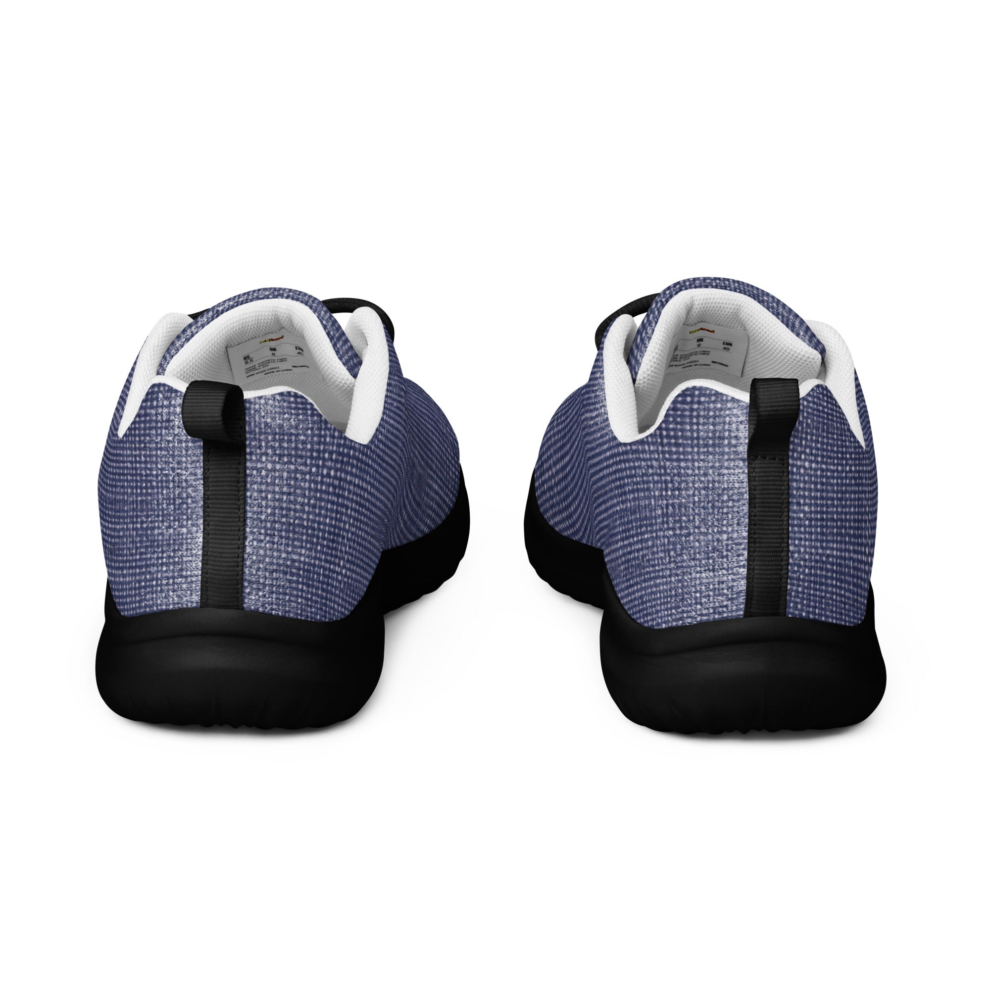 Women’s athletic shoes - Indigo Comfort: Women’s Athletic Shoes - Premium Blue Knit Texture by printfluence.net