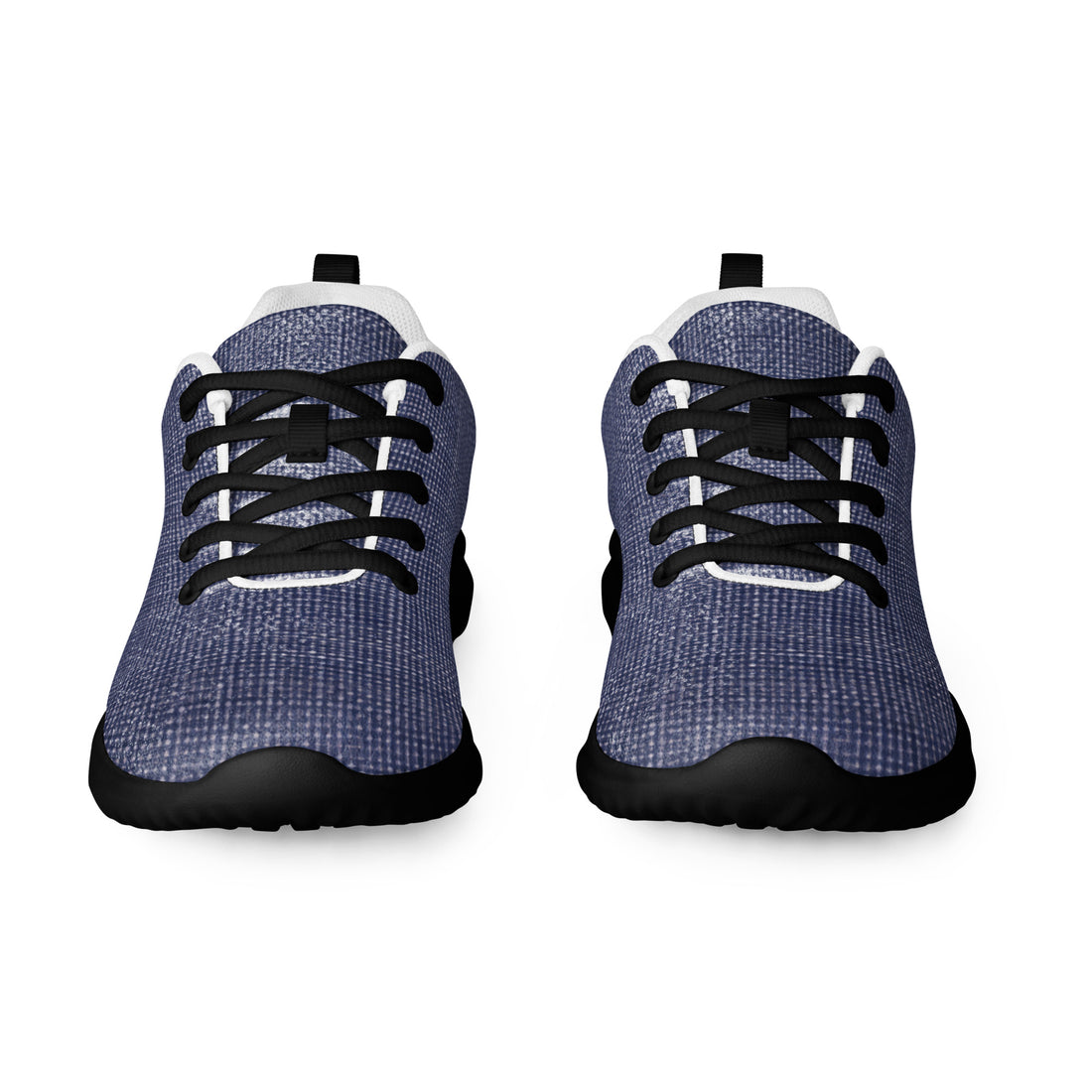 Women’s athletic shoes - Indigo Comfort: Women’s Athletic Shoes - Premium Blue Knit Texture by printfluence.net