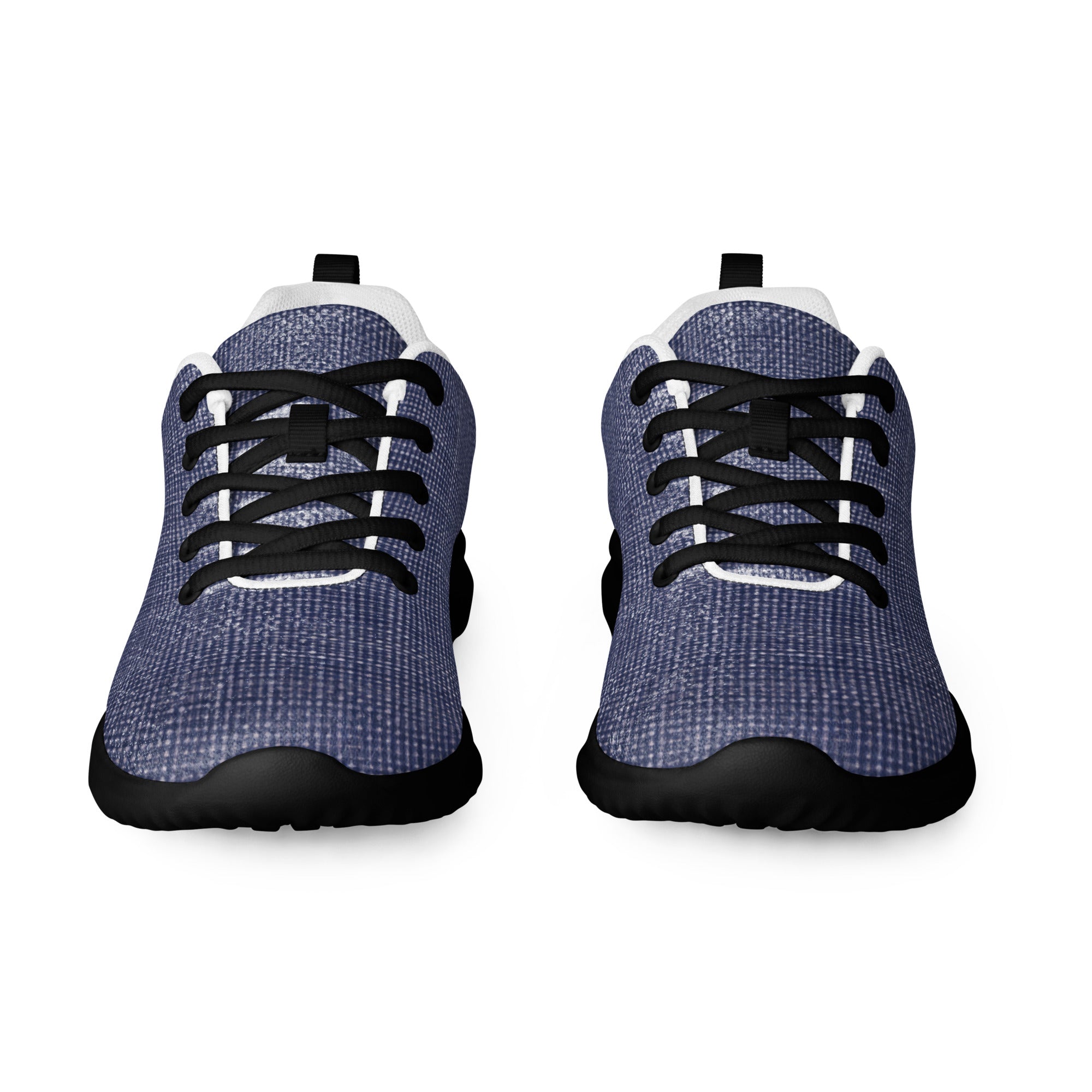Women’s athletic shoes - Indigo Comfort: Women’s Athletic Shoes - Premium Blue Knit Texture by printfluence.net