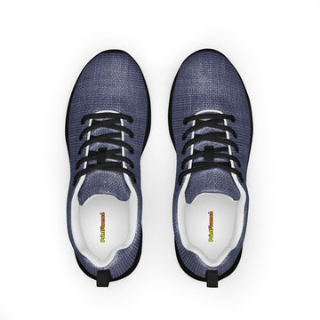 Women’s athletic shoes - Indigo Comfort: Women’s Athletic Shoes - Premium Blue Knit Texture by printfluence.net