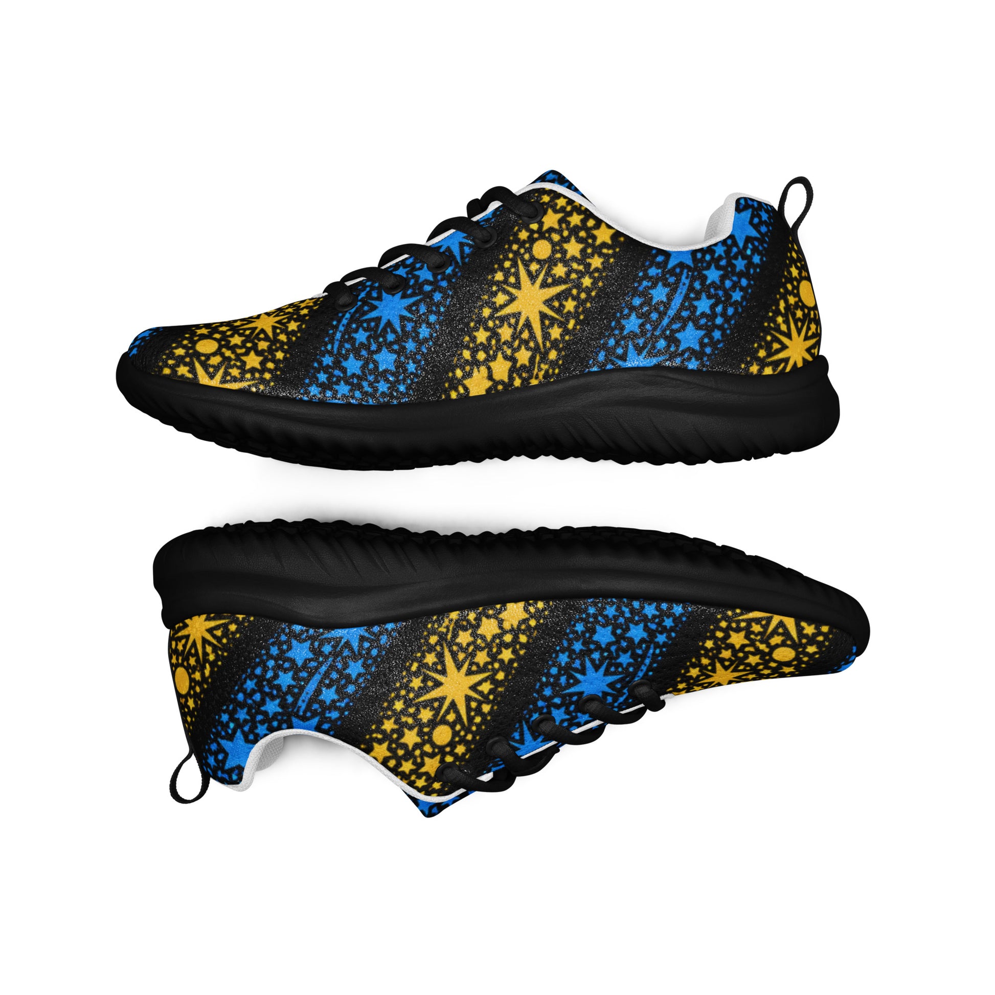 Women’s athletic shoes - Stellar Path: Women’s Athletic Shoes - Galactic Star Chevron Design by printfluence.net