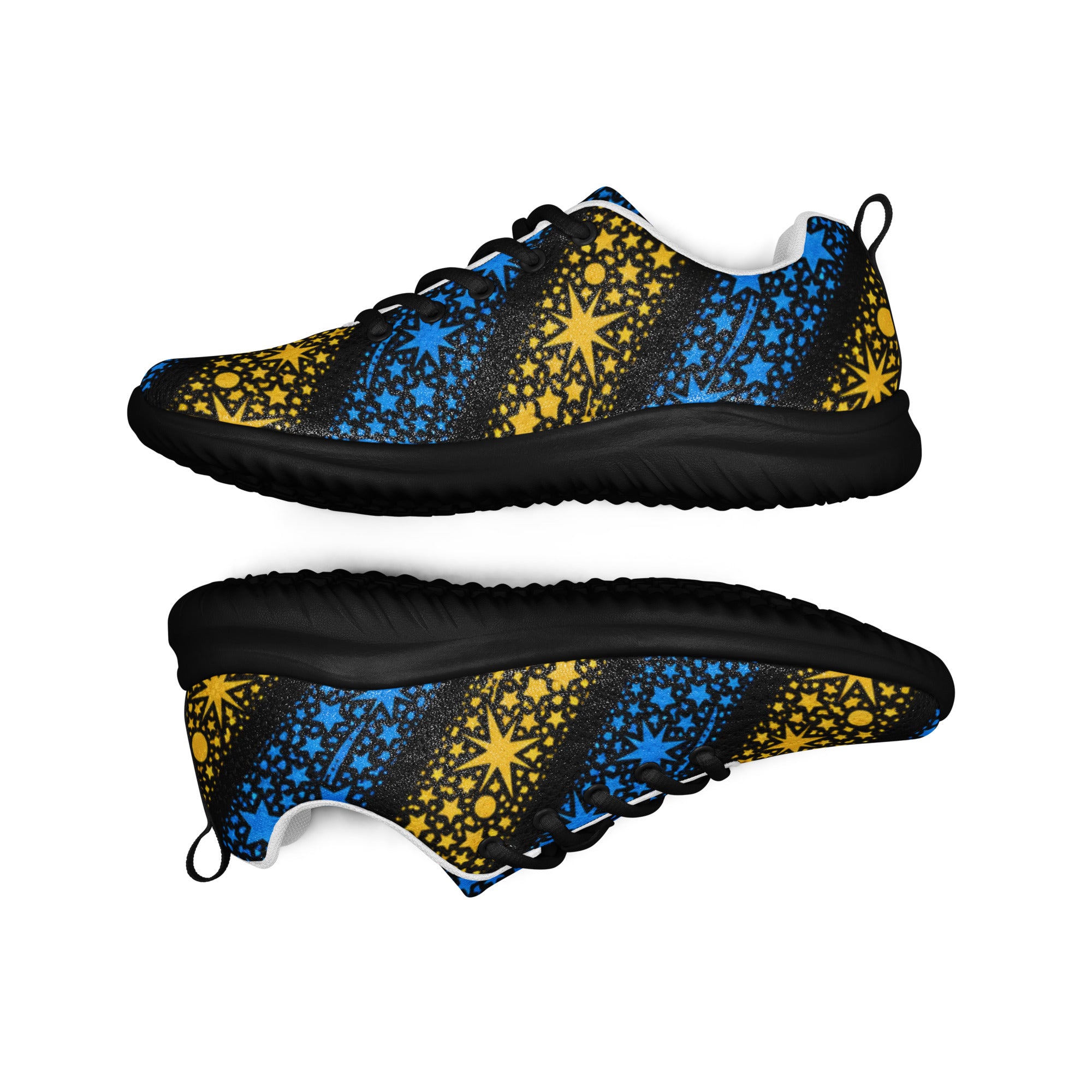 Women’s athletic shoes - Stellar Path: Women’s Athletic Shoes - Galactic Star Chevron Design by printfluence.net