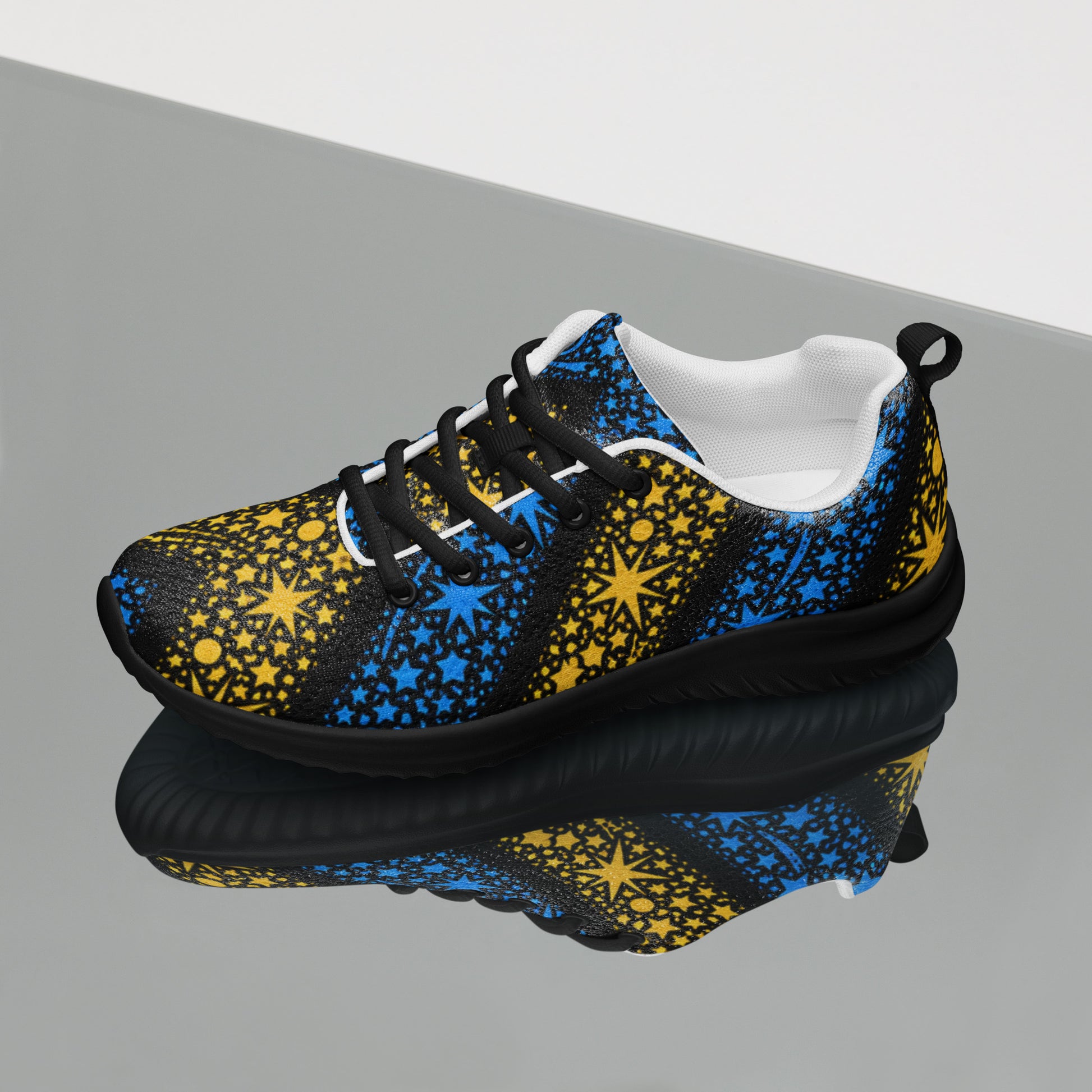 Women’s athletic shoes - Stellar Path: Women’s Athletic Shoes - Galactic Star Chevron Design by printfluence.net
