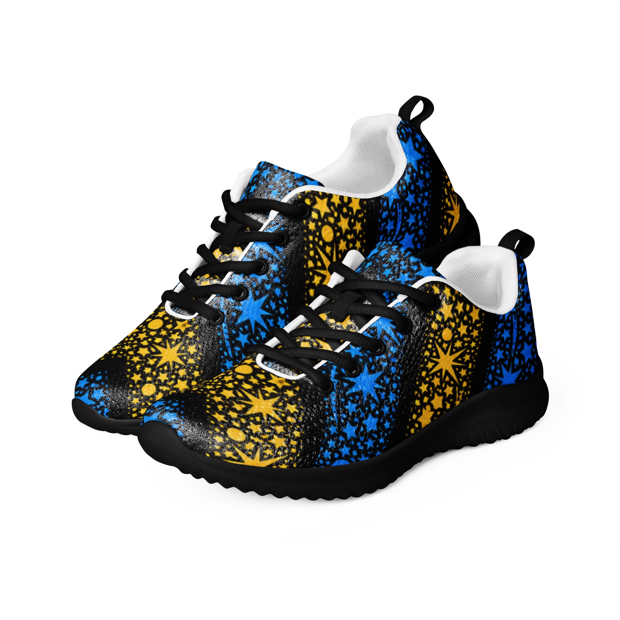 Women’s athletic shoes - Stellar Path: Women’s Athletic Shoes - Galactic Star Chevron Design by printfluence.net