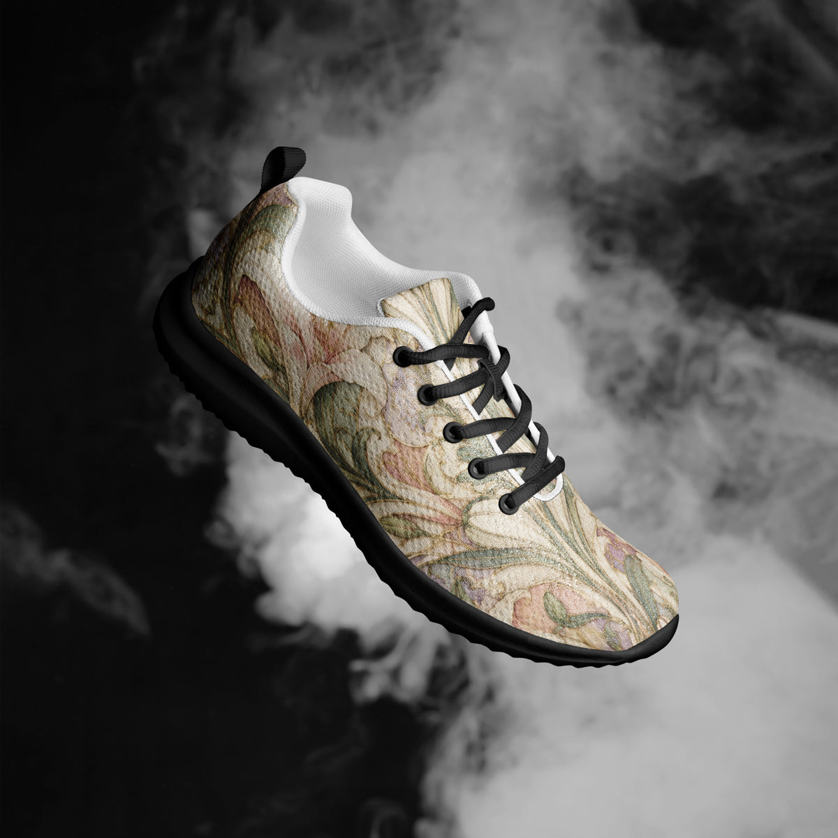 Heritage Bloom Lovers | Women’s Athletic Shoes — Classic Art Nouveau Lily and Floral Pattern by printfluence