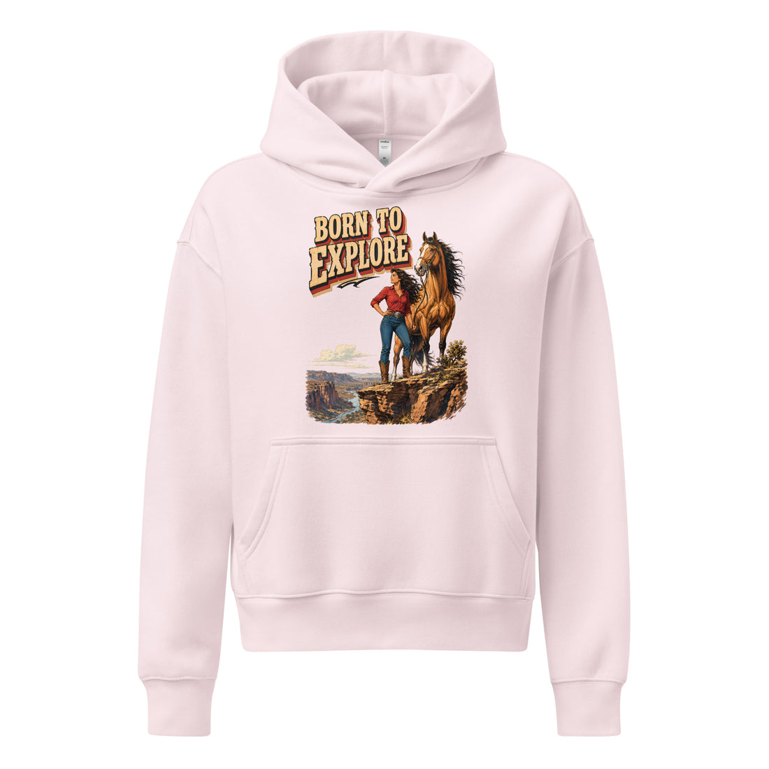 Born to Explore Women's Relaxed Hoodie - Horse Lovers Edition H-21 by printfluence.net