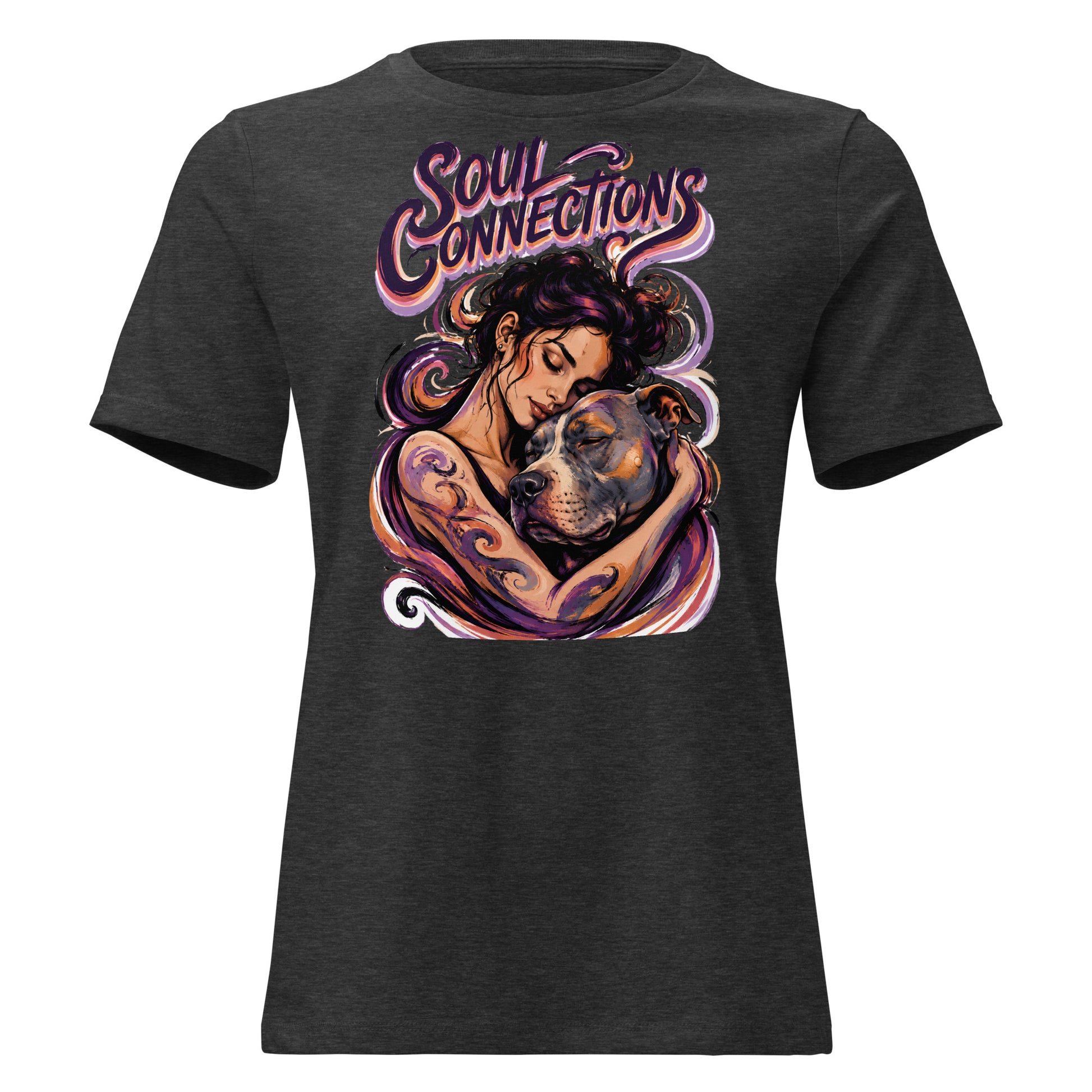 Soul Connections Tee - Vintage Pitbull Lovers Relaxed T-Shirt T-2 by printfluence.net