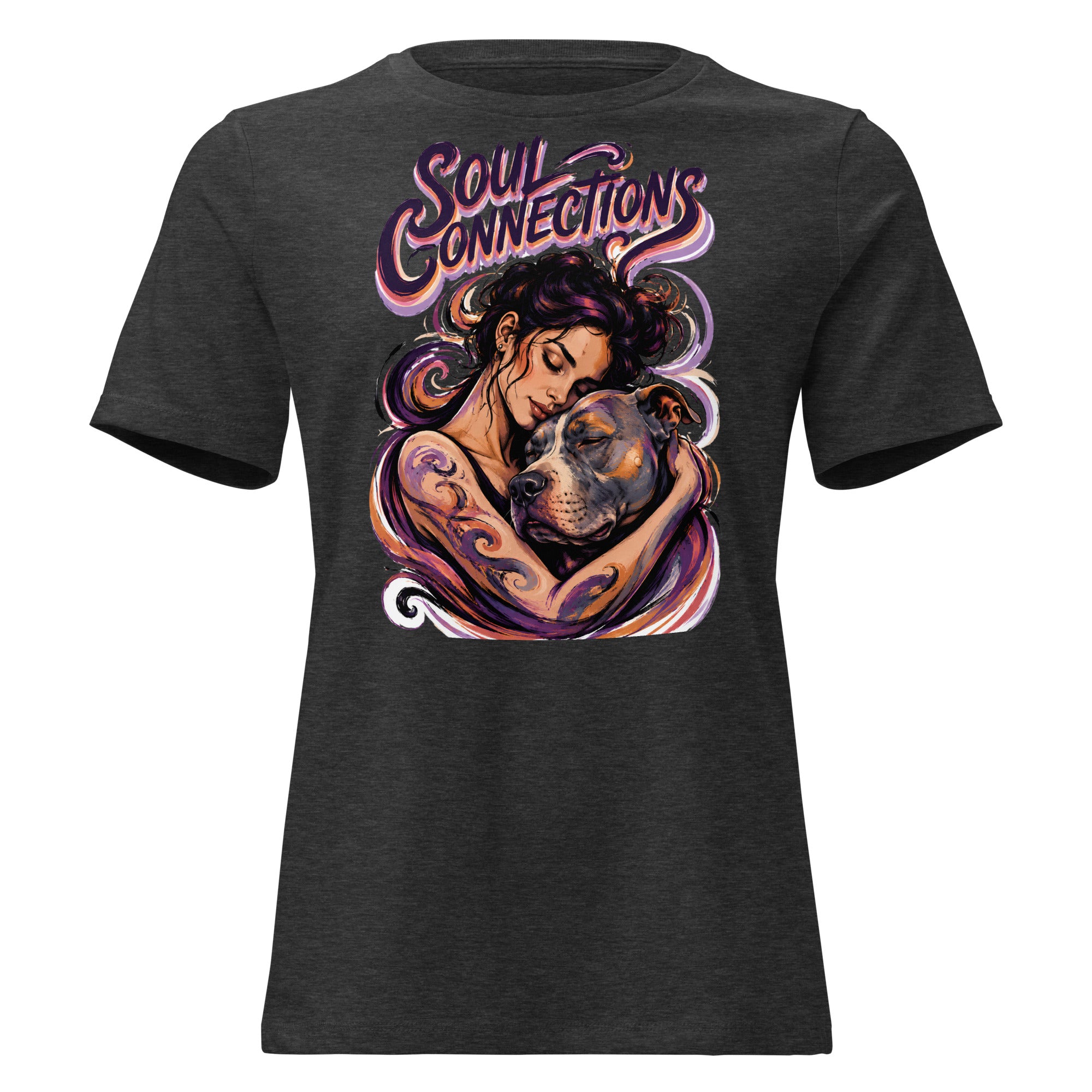 Soul Connections Tee - Vintage Pitbull Lovers Relaxed T-Shirt T-2 by printfluence.net