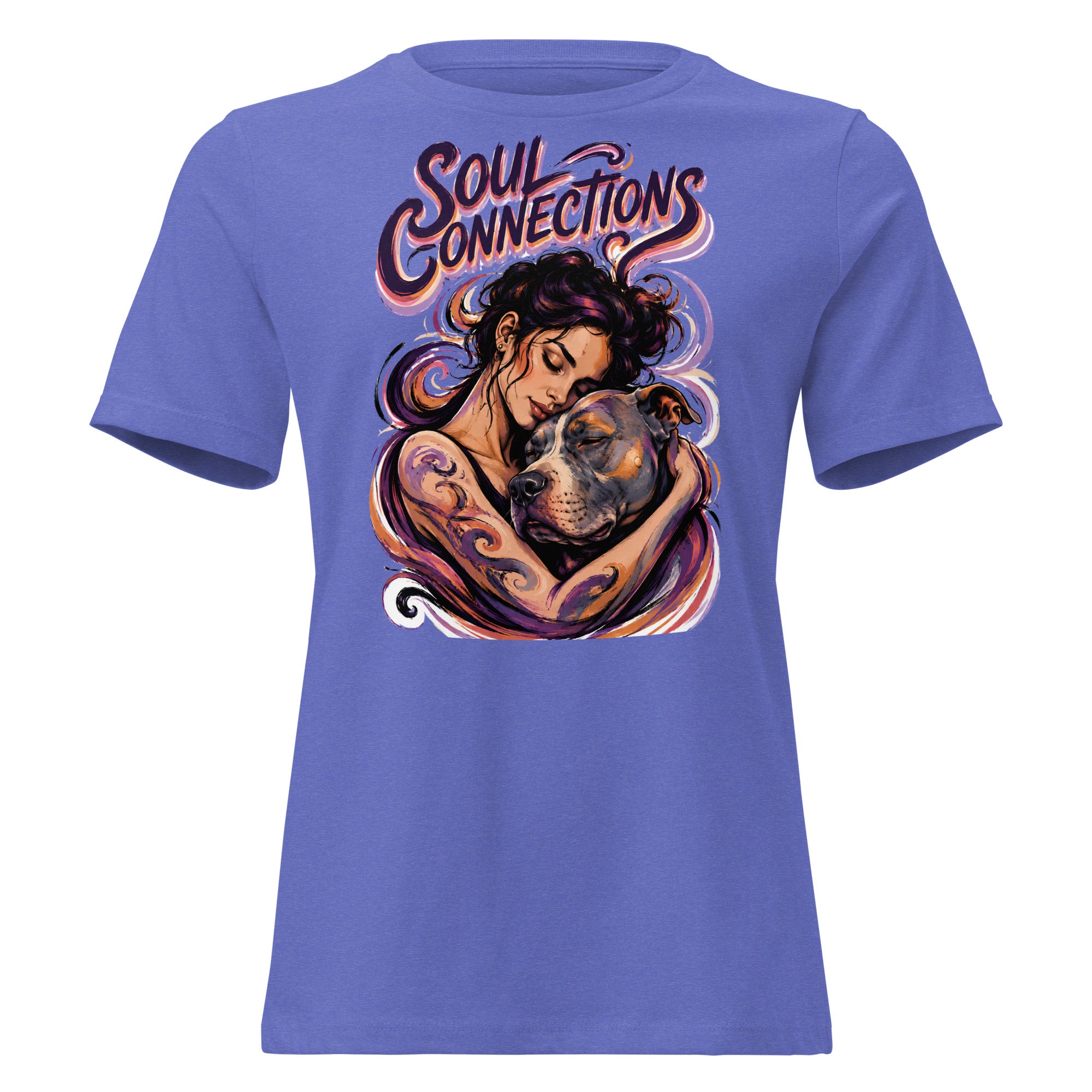 Soul Connections Tee - Vintage Pitbull Lovers Relaxed T-Shirt T-2 by printfluence.net