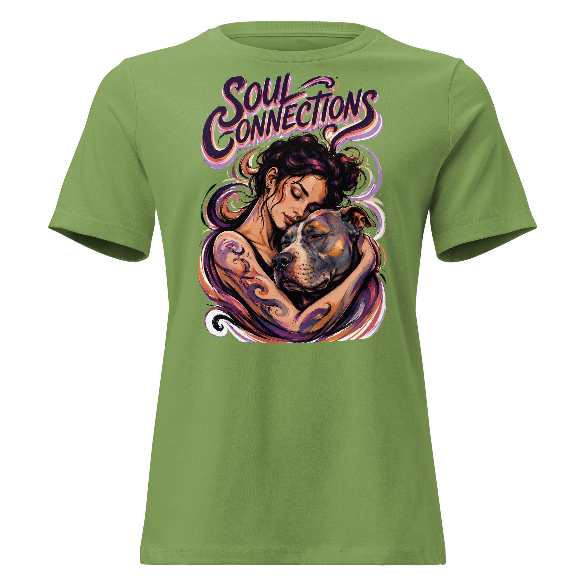 Soul Connections Tee - Vintage Pitbull Lovers Relaxed T-Shirt T-2 by printfluence.net