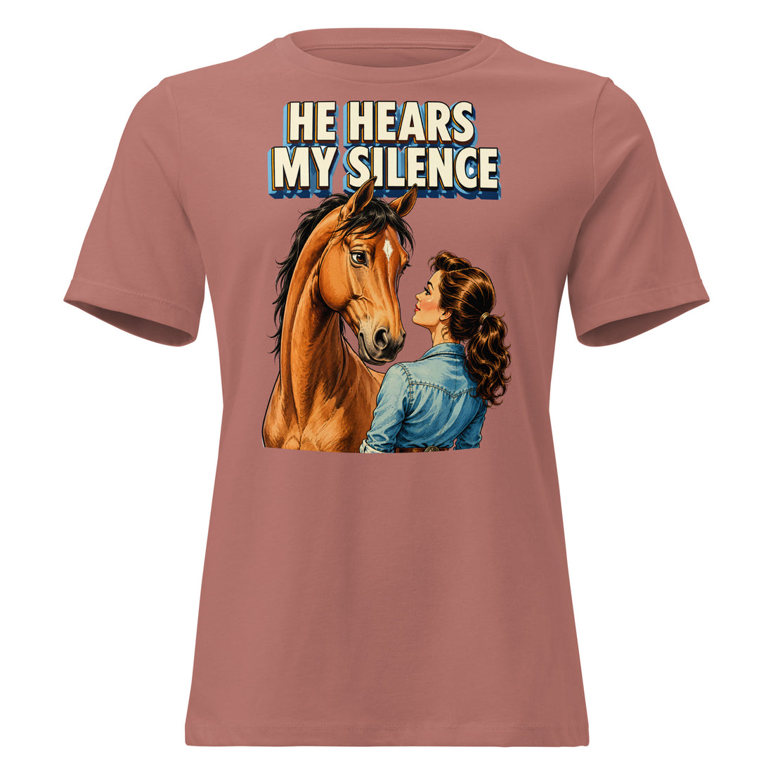 He Hears My Silence Vintage Horse Tee - Horse Lovers Edition T-2 by printfluence.net