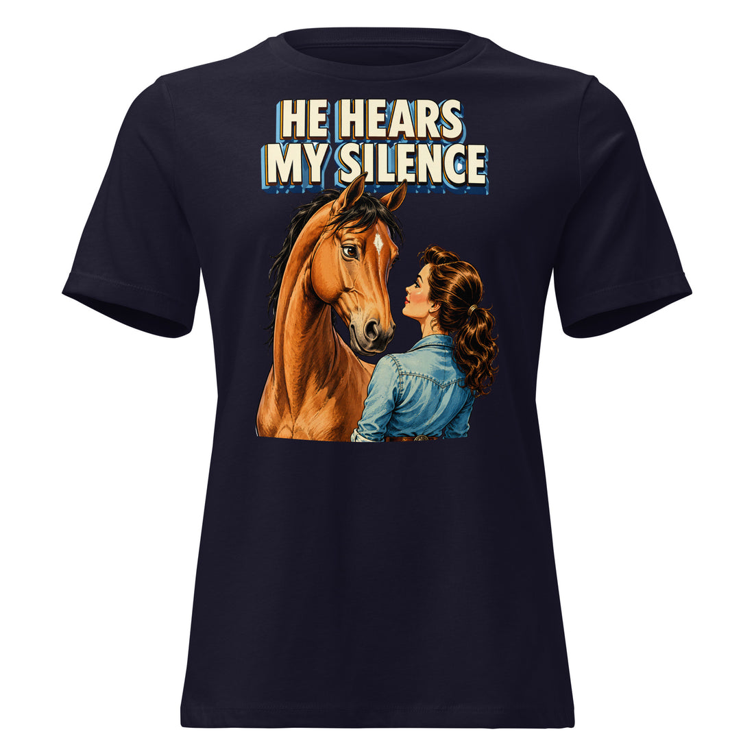 He Hears My Silence Vintage Horse Tee - Horse Lovers Edition T-2 by printfluence.net