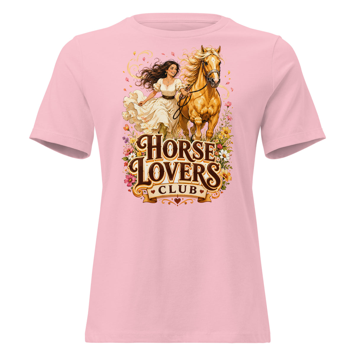 Horse Lovers Club: Golden Palomino - Women's Relaxed Tee by printfluence.net