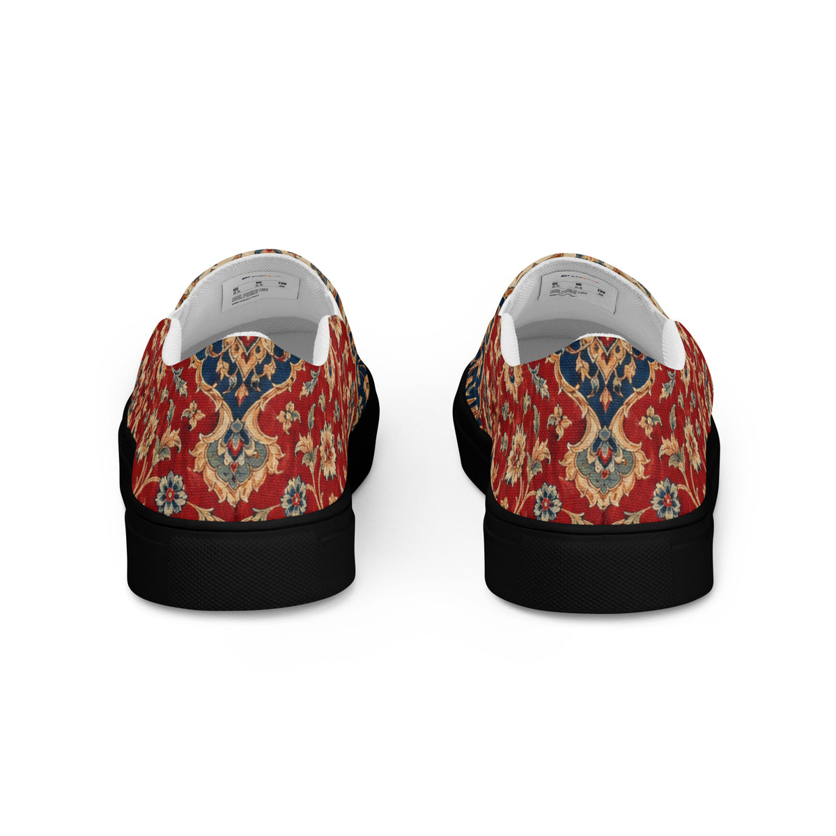 Heritage Bloom Lovers | Women’s Slip-On Canvas Shoes — Vintage Classic Persian Carpet Medallion Pattern by printfluence