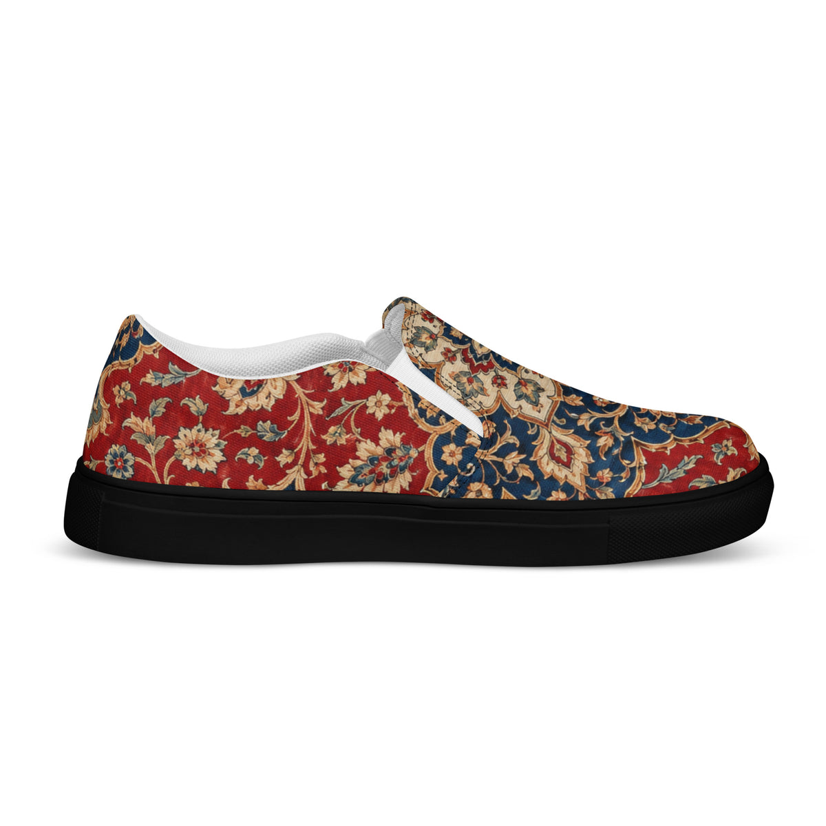 Heritage Bloom Lovers | Women’s Slip-On Canvas Shoes — Vintage Classic Persian Carpet Medallion Pattern by printfluence