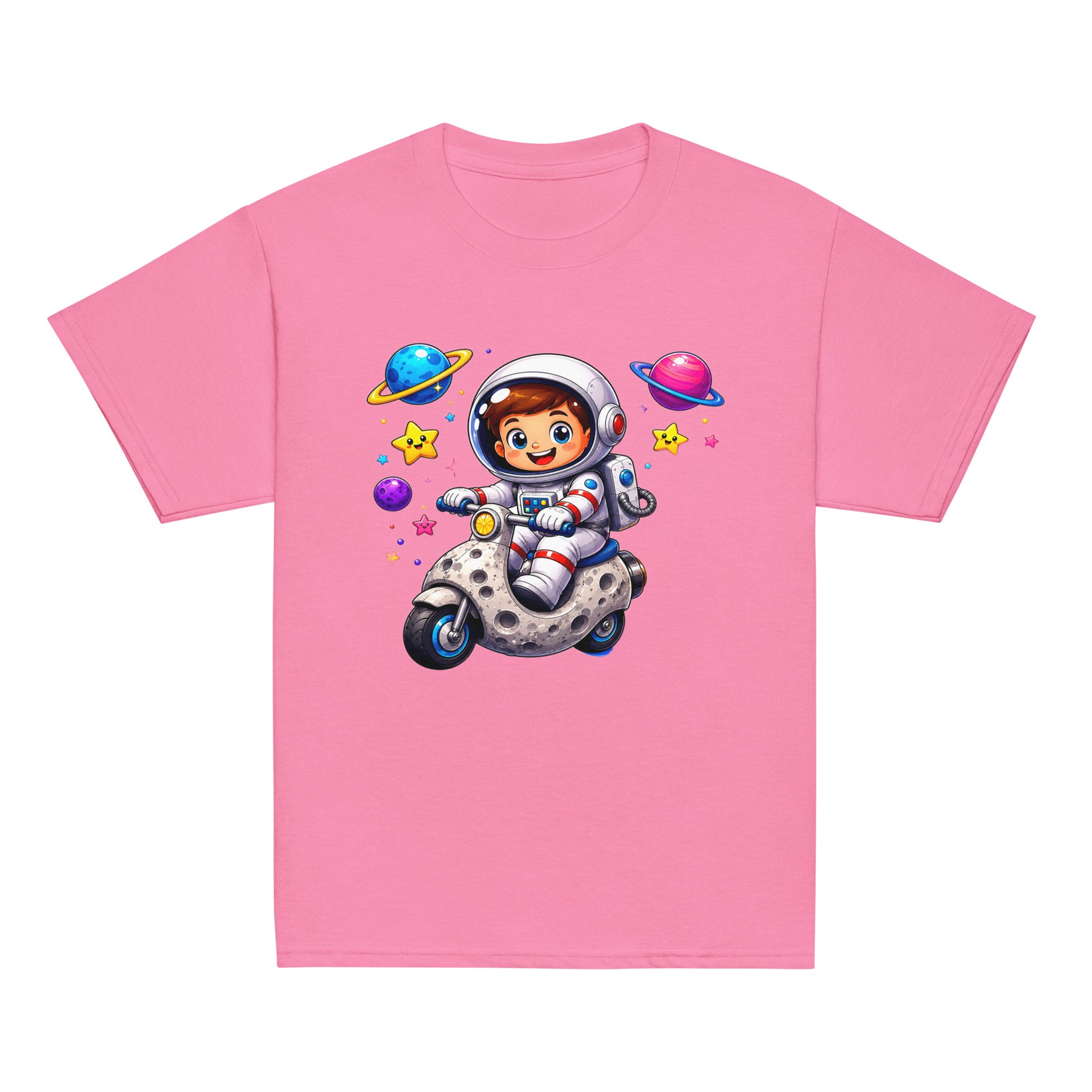 Youth classic tee - Cute Space Astronaut Scooter Youth Tee – Cosmic Galaxy Adventure Kids T-Shirt by printfluence.net